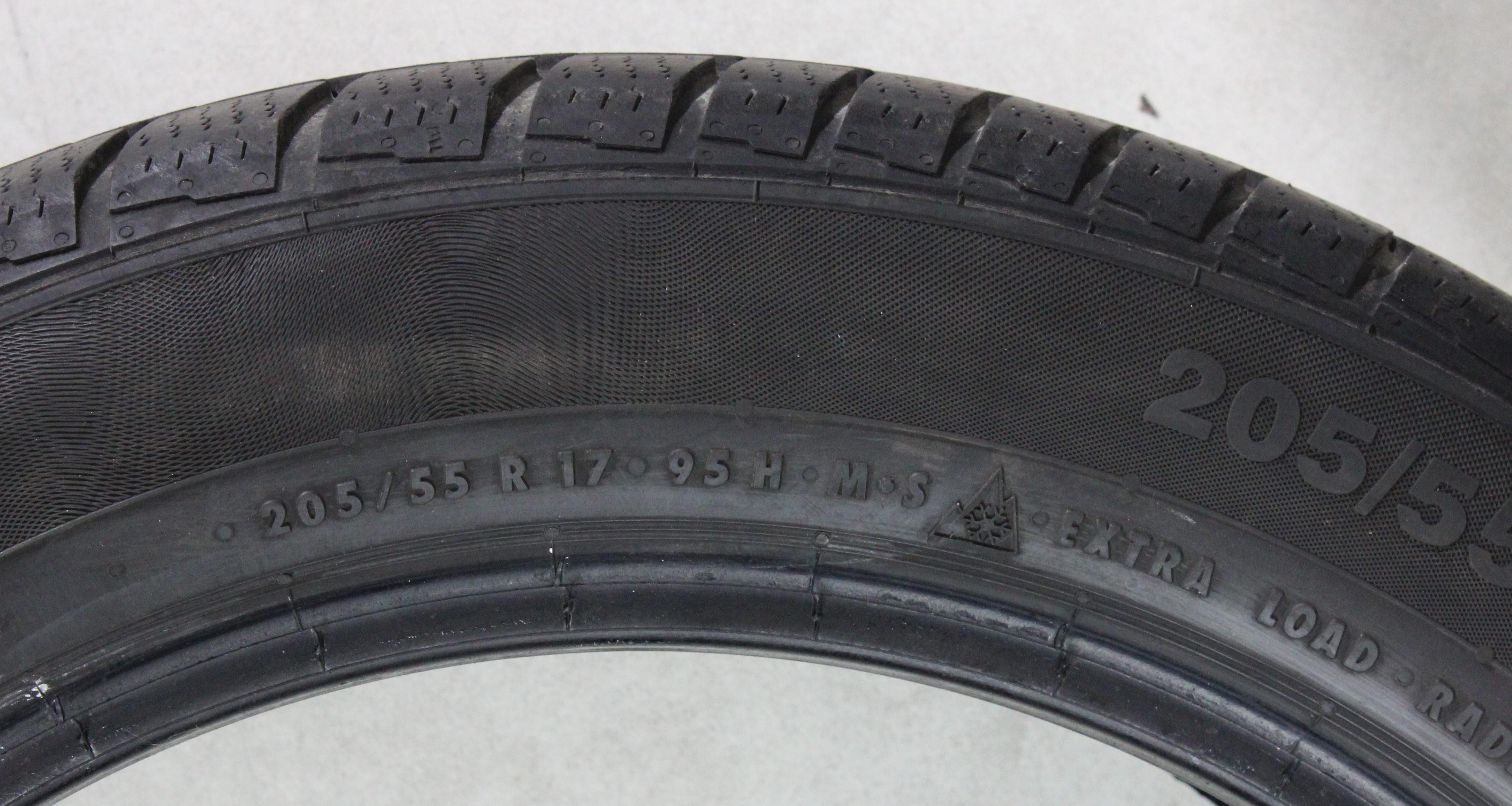 4 x 205/55R17 95H Winterreifen Continental Winter Contact TS830P SSR* Runflat 4,5-5mm 2019 XL