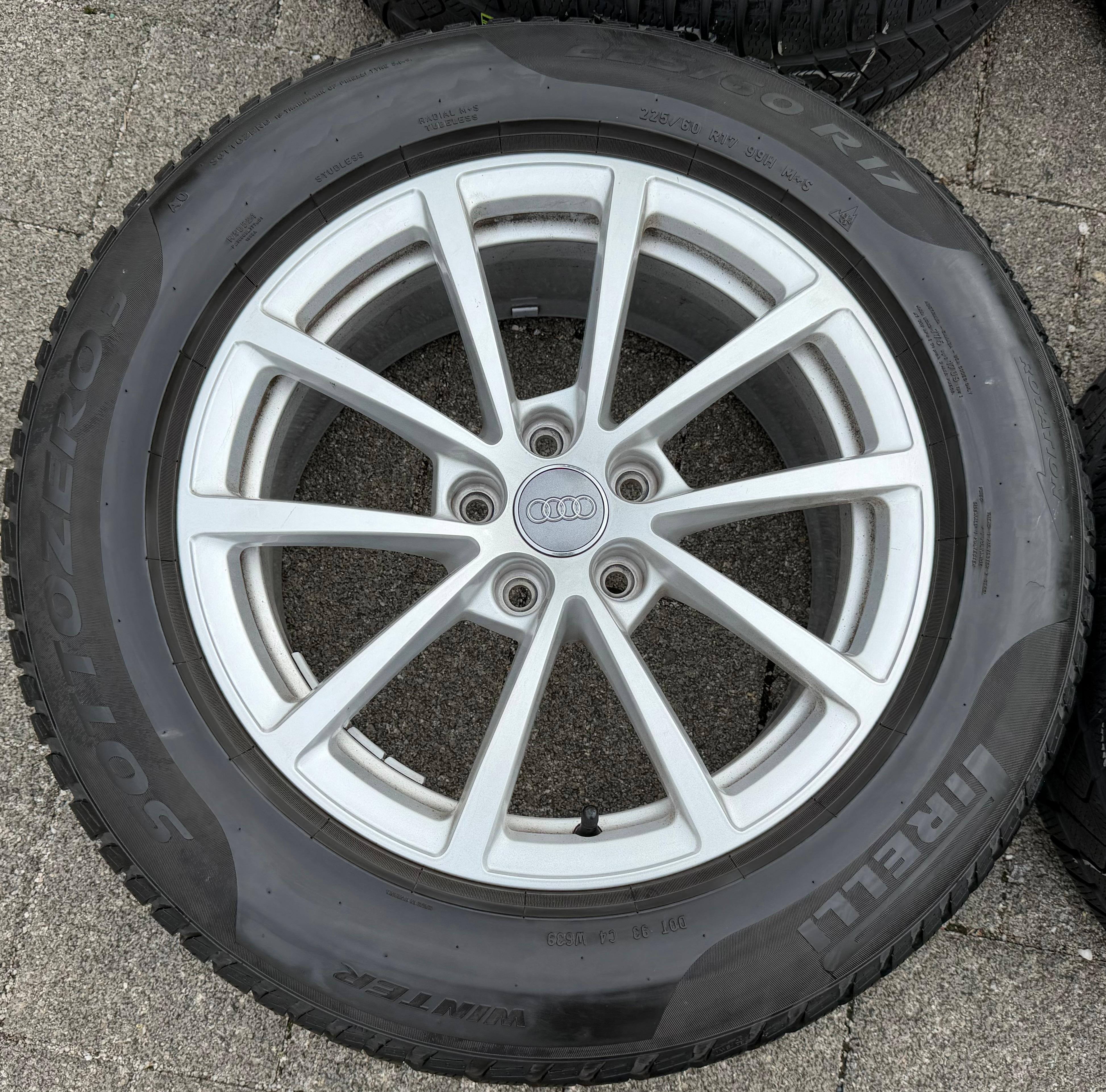 4 Original 17" Alu Winterräder Audi A6 4K C8 F2 225/60R17 99H 4K0601025 Pirelli