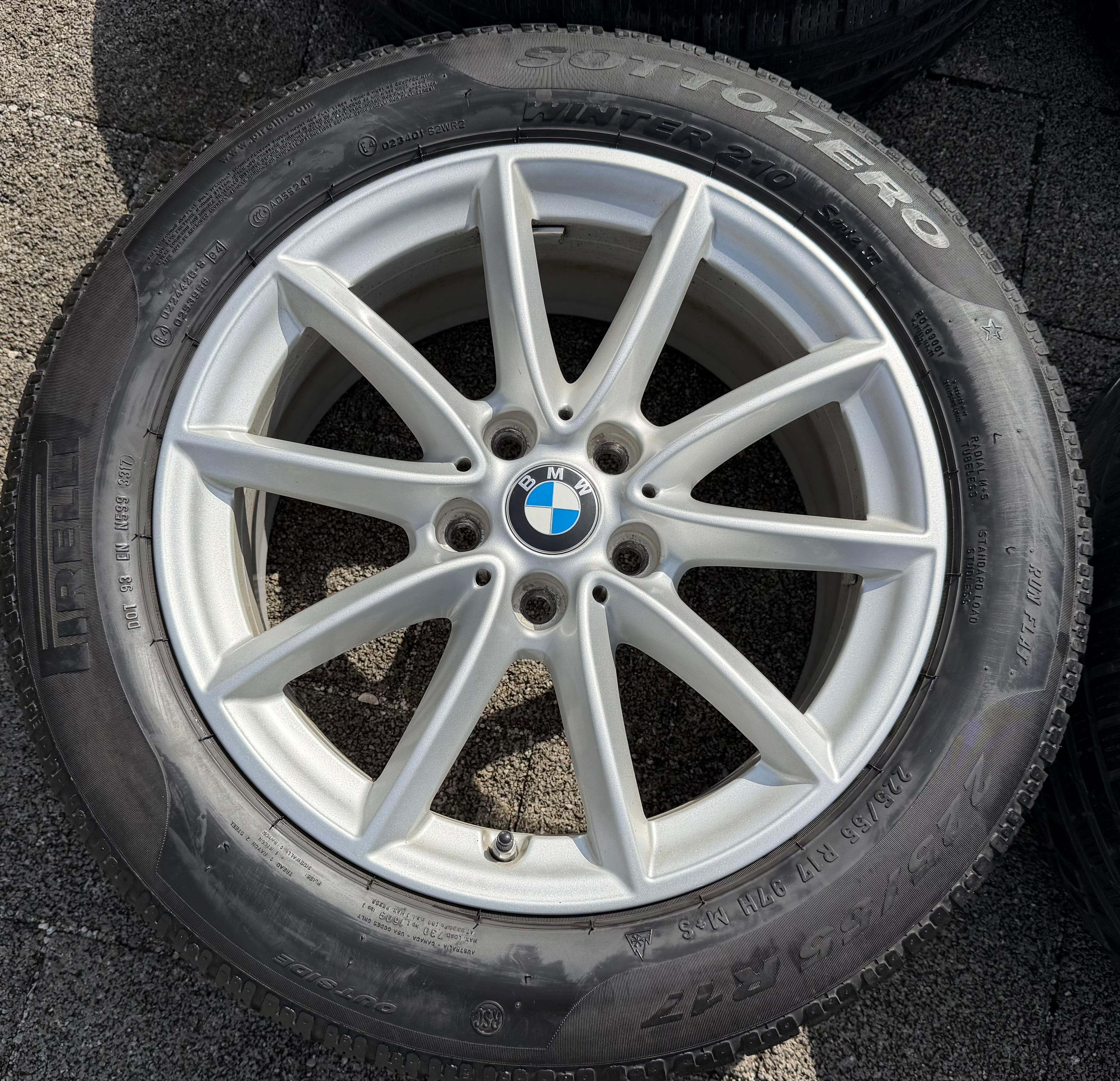 4 roues hiver en alliage d’origine 17" BMW X1 F48 X2 F39 225/55R17 97H Style 560 avec RDKS
