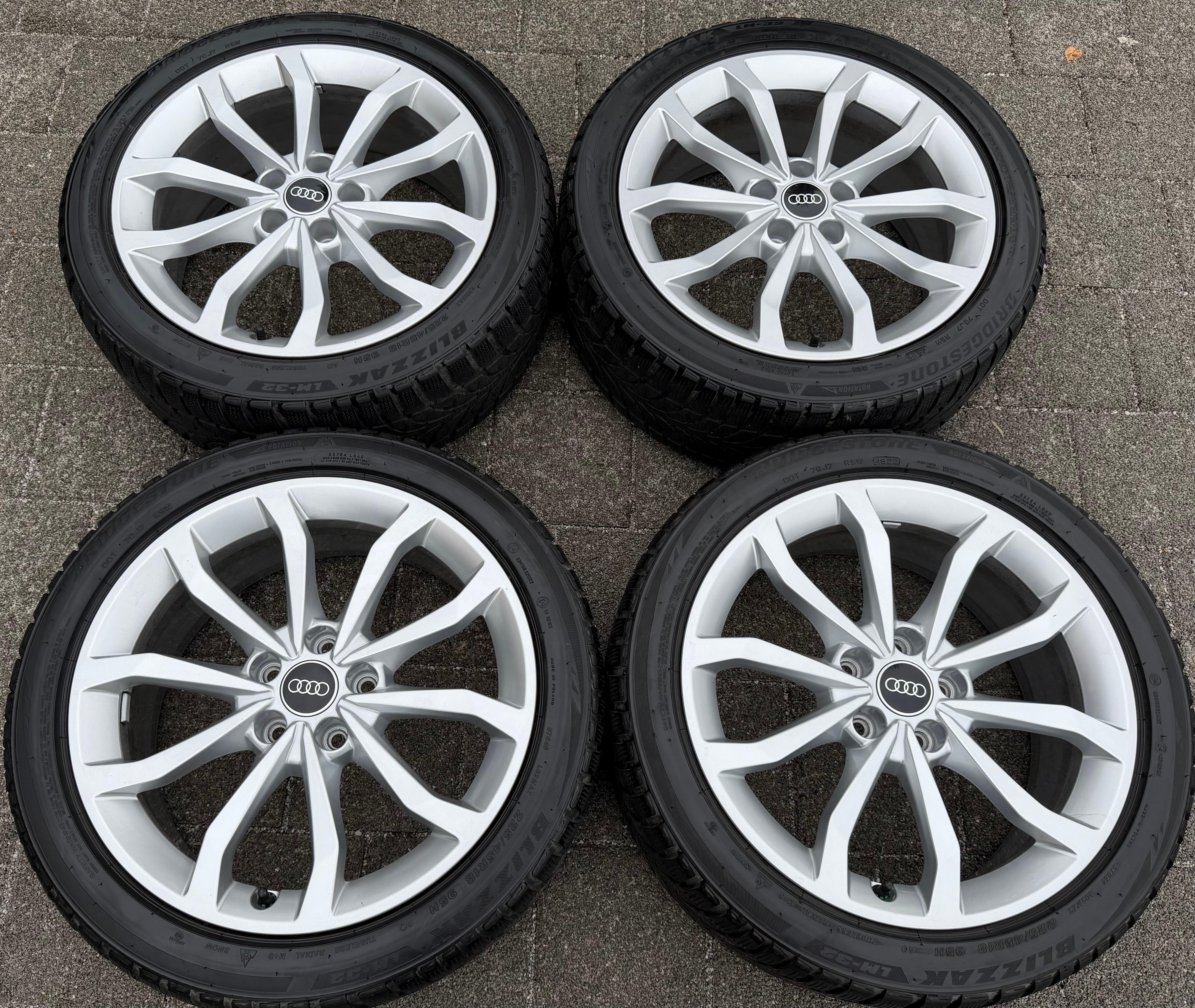4 ruedas de invierno de aleación originales de 18" para Audi A4 S4 8W 8W0601025ED 225/45R18 95H Bridgestone 2022