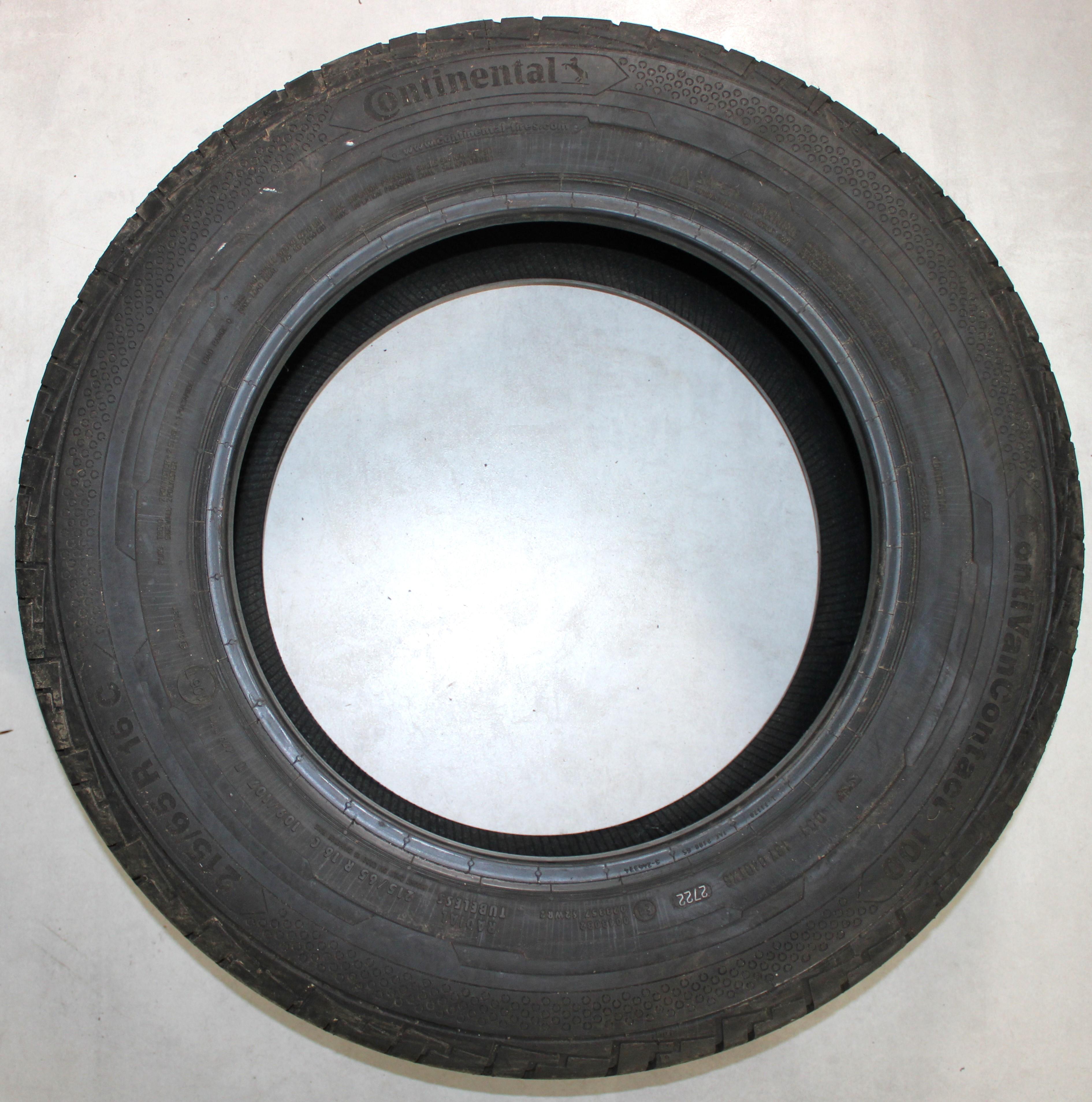 4 x 215/65R16C 109/107T Sommerreifen Continental Van Contact 100 9,5mm 2022