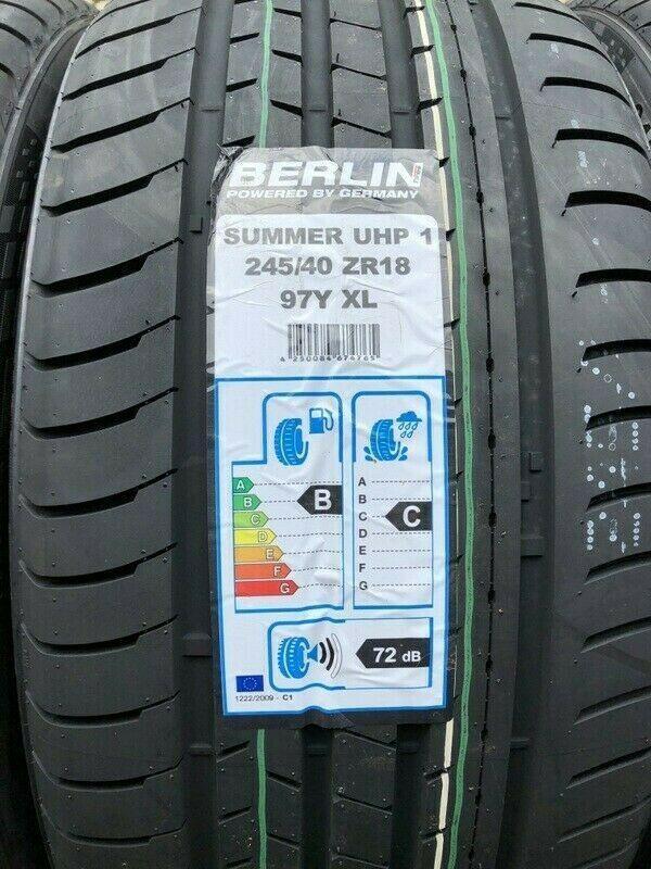 4 X 245/40R18 97Y BERLIN TIRE SUMMER UHP1 NEUMÁTICOS DE VERANO 2019 NUEVOS