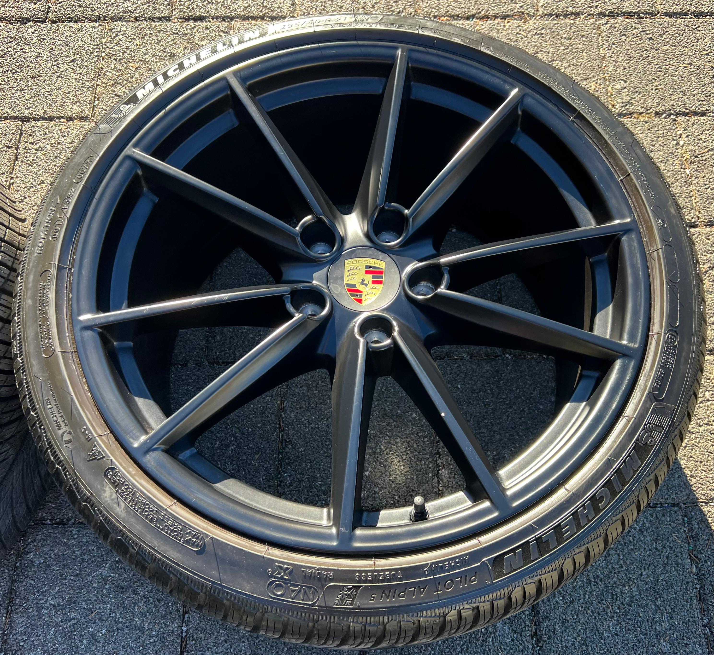 4 ORIGINAL 20" 21" ALU WINTERRÄDER PORSCHE 911 992 992601025C 992601025D SCHWARZ RDKS
