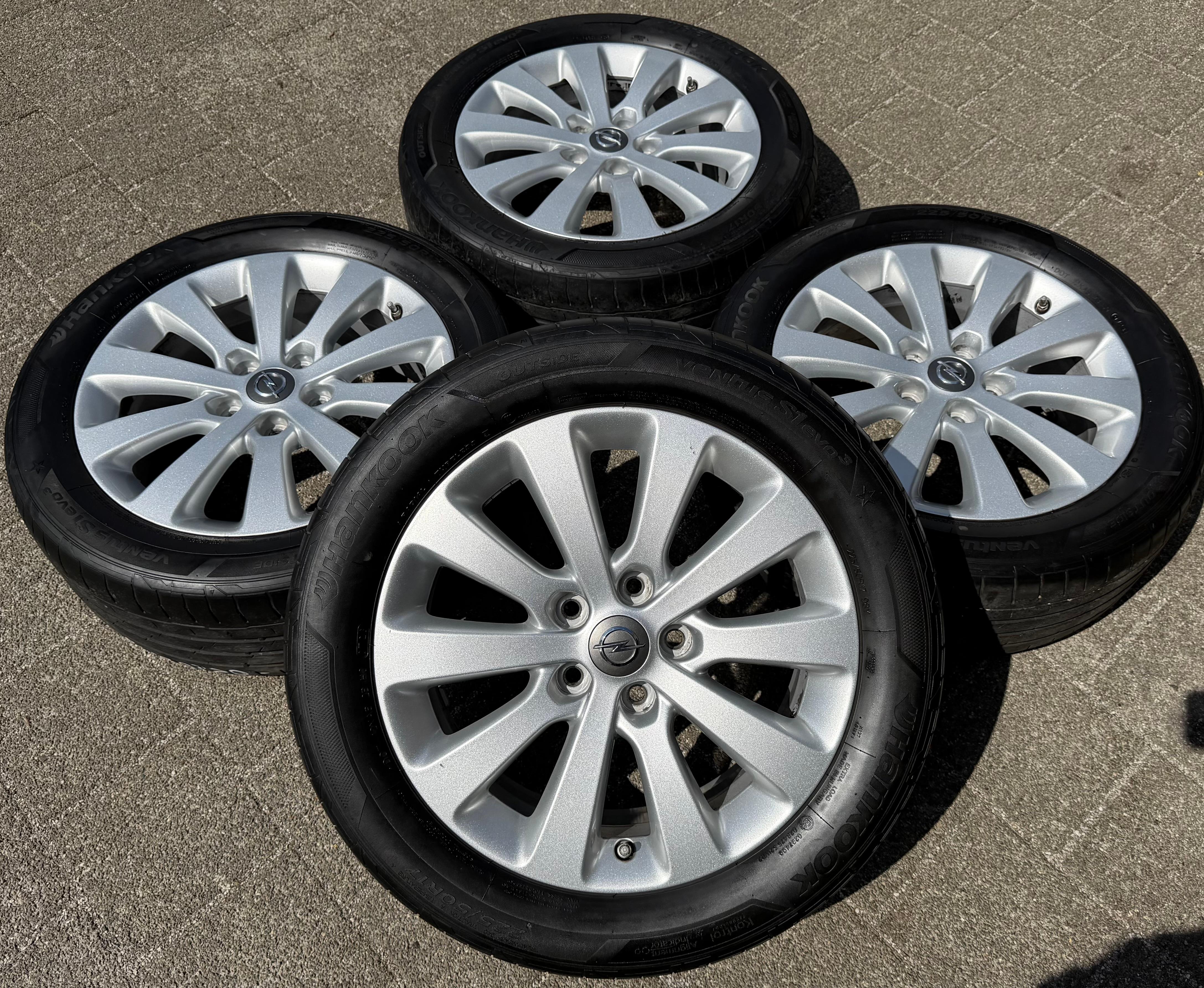 4 ORIGINAL 17" ALUFELGEN OPEL ASTRA-J ZAFIRA C TOURER 7x17 ET44 5x115 RDKS OP044