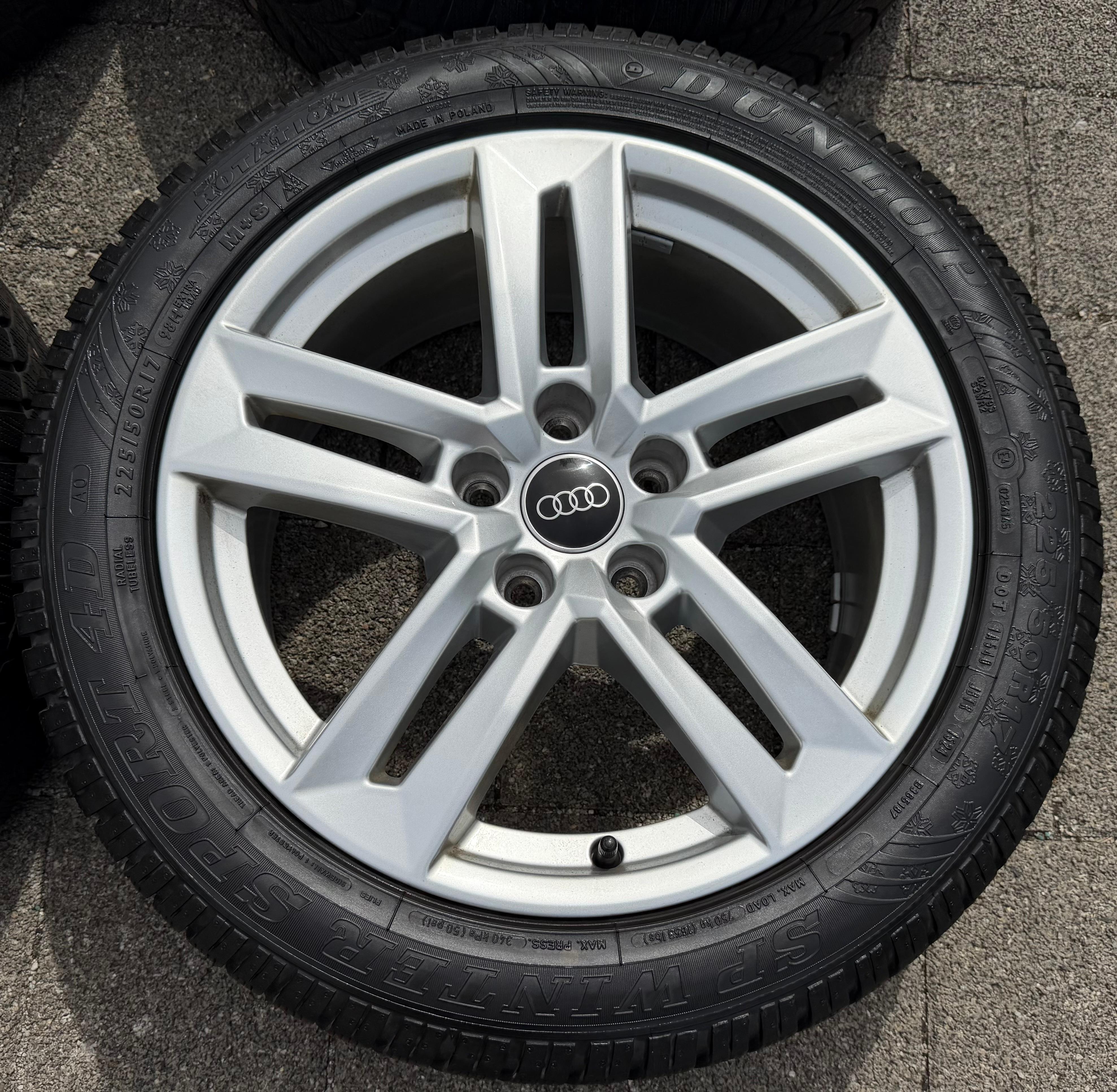 4 Original 17" Alu Winterräder Audi A4 B9 8W 8W0601025P 225/50R17 98H Dunlop 2024
