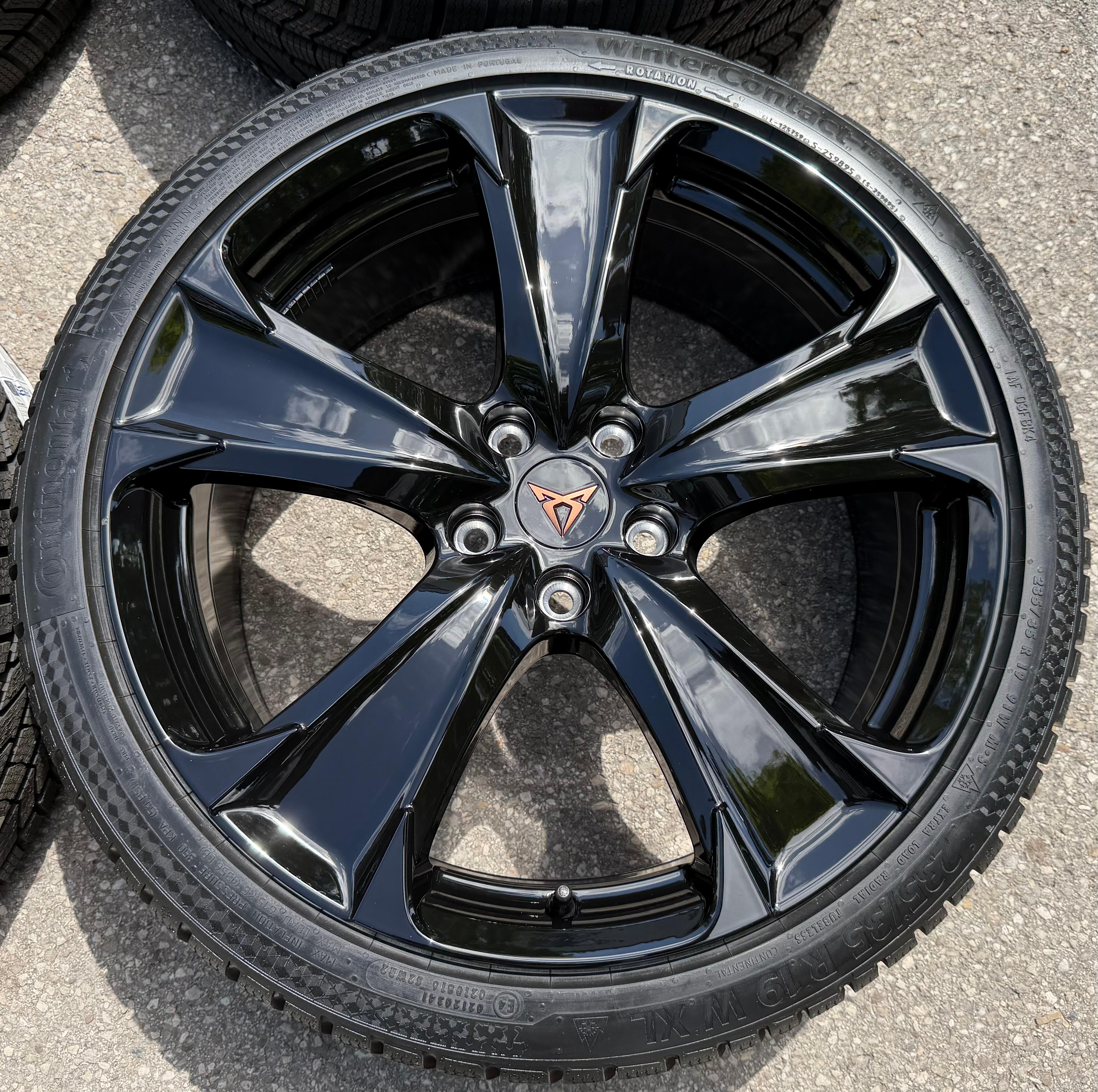 4 ORIGINELE 19" ALU WINTERRDER-VELGEN LEON CUPRA 5FA601025F ZWART NIEUW GRATIS VERZENDING