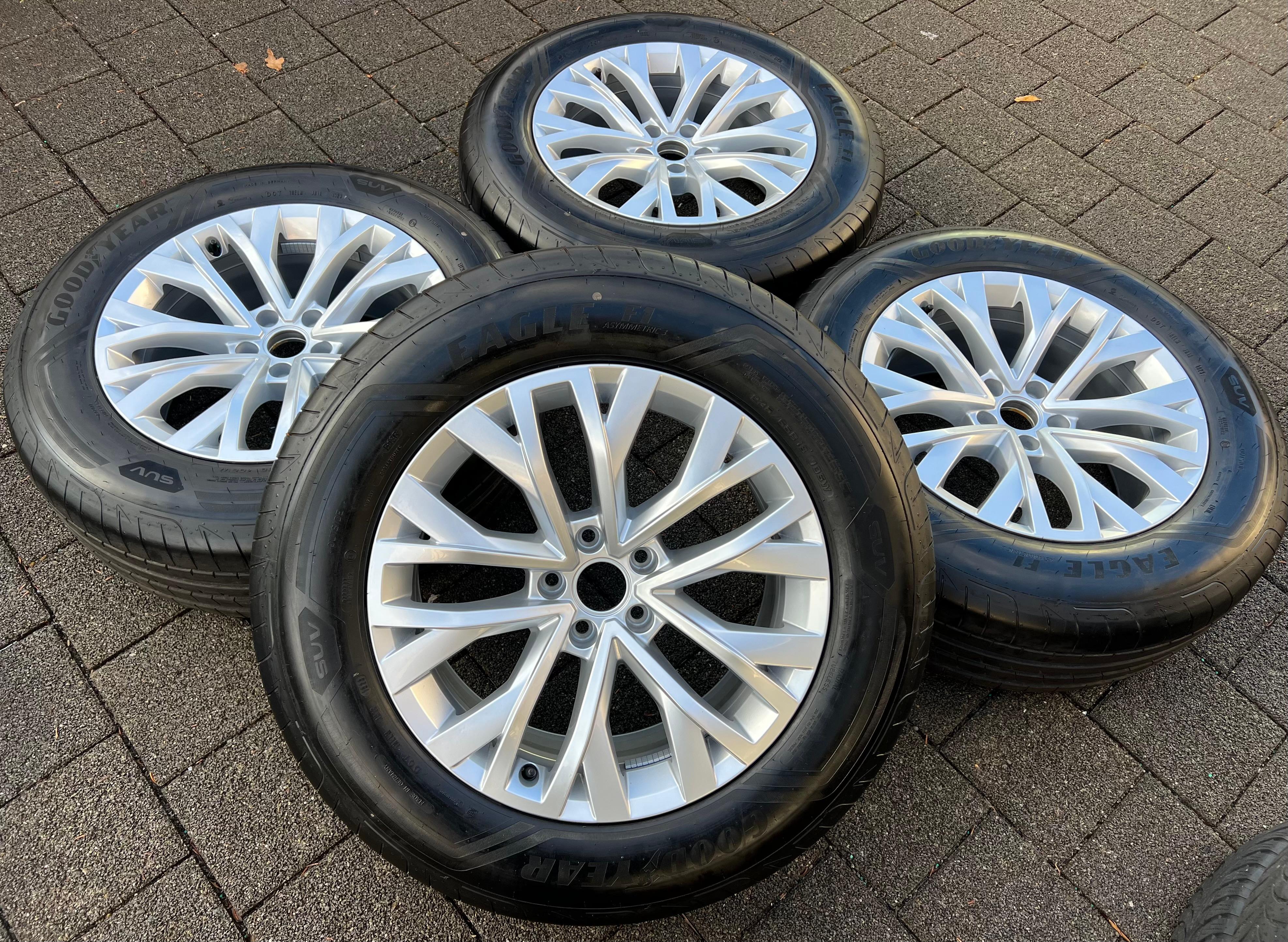 4 ORIGINAL 18" ALU SOMMERRÄDER VW TOUAREG CR 235/65R18 106W 760601025T FREIHAUS