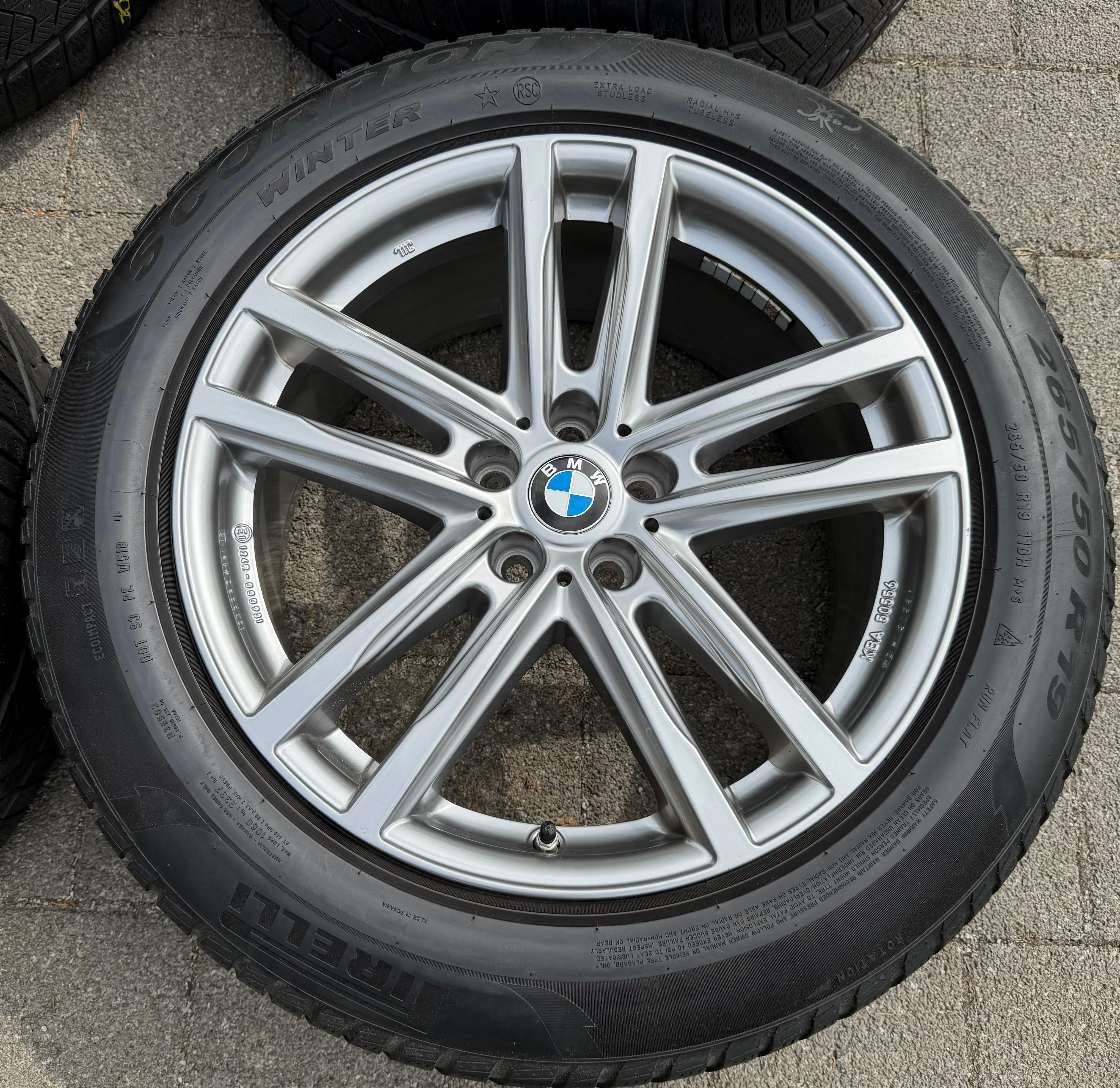 4 ALU 19" WINTERWIELEN BMW X5 G05 X6 G06 265/50R19 110H PIRELLI RUNFLAT RDKS