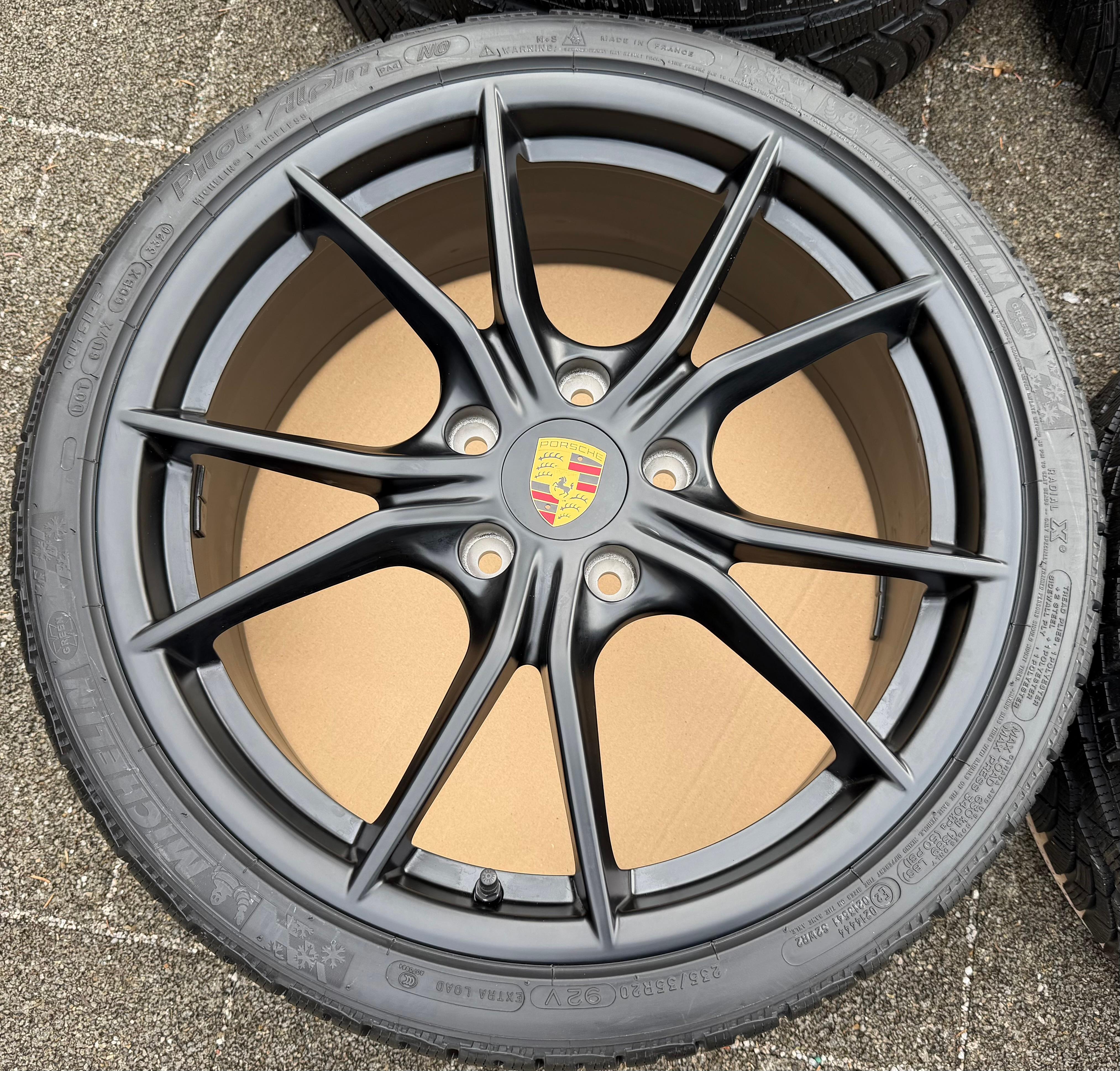 4 Original 20" Alu Winterräder Porsche Boxster Cayman 918 982 GTS Schwarz RDKS