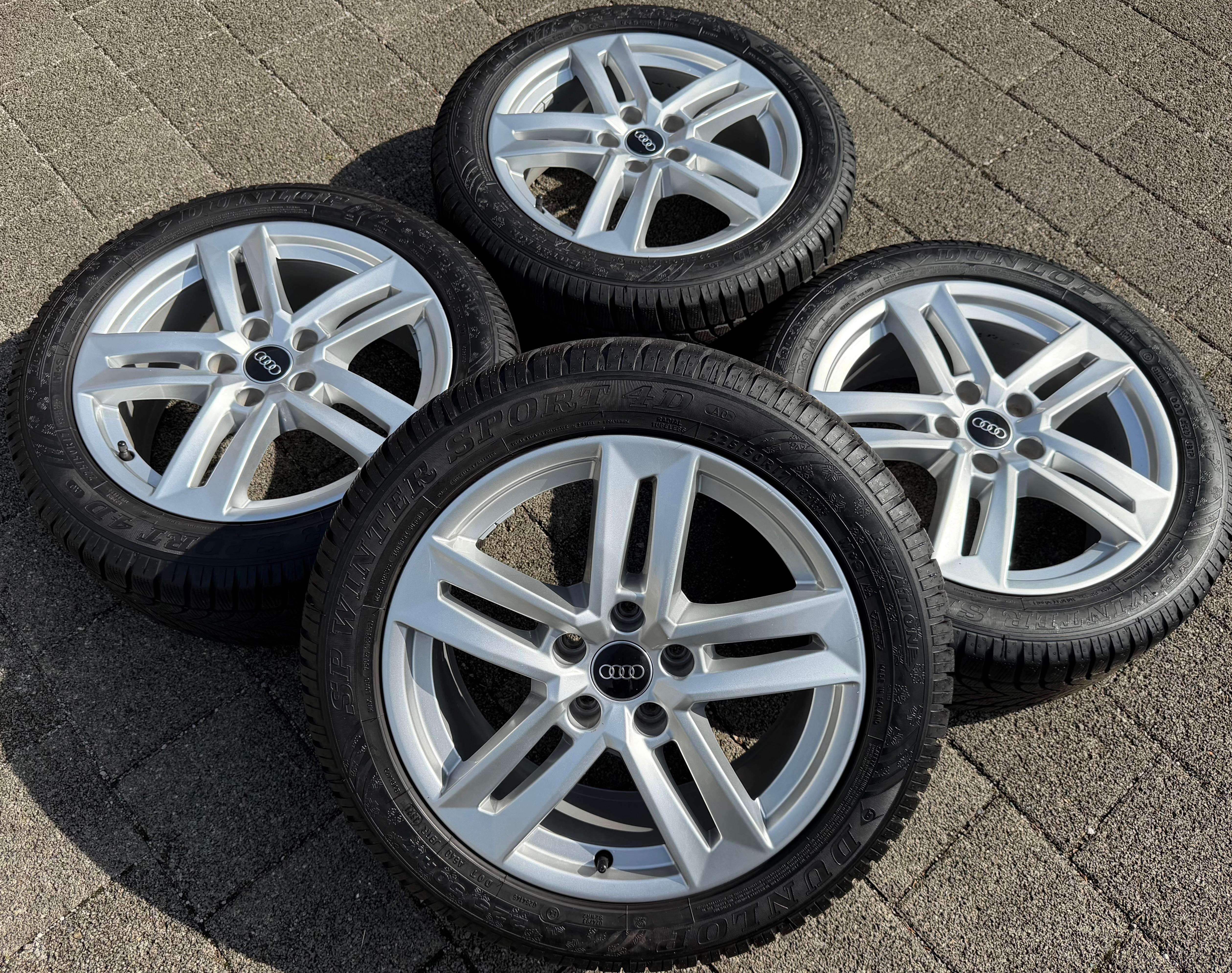 4 Original 17" Alu Winterräder Audi A4 B9 8W 8W0601025P 225/50R17 98H Dunlop 2021
