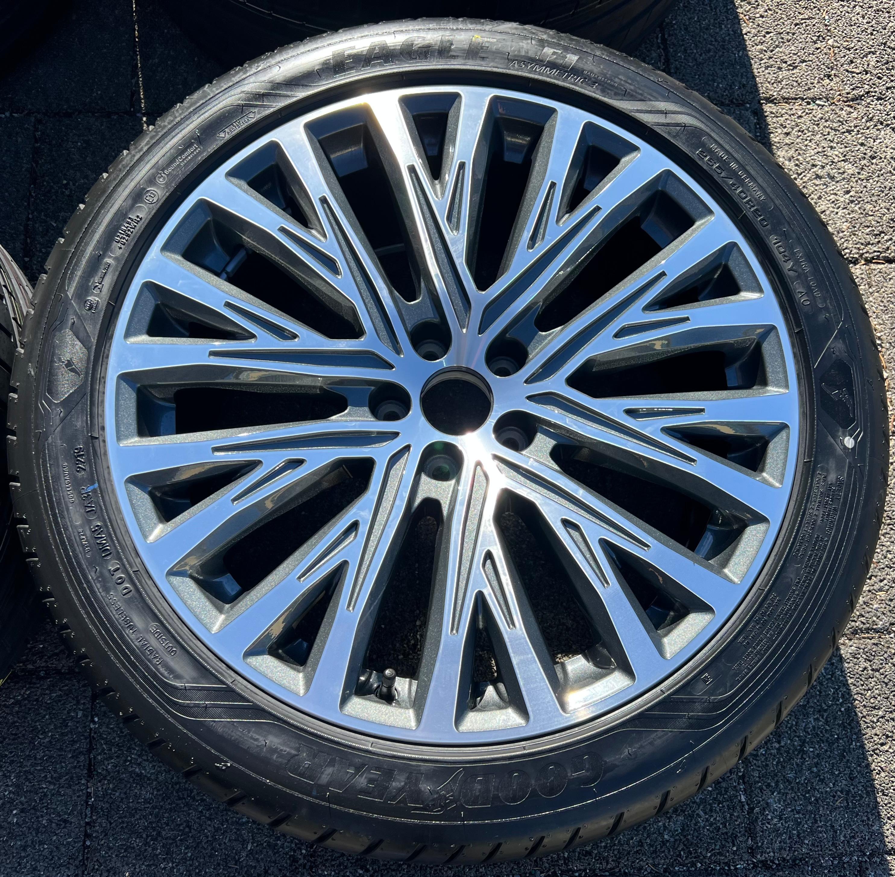4 llantas de aluminio originales de verano de 20" para Audi A8 4N, 4N0601025BF, 265/40R20, 104Y, Goodyear, nuevas