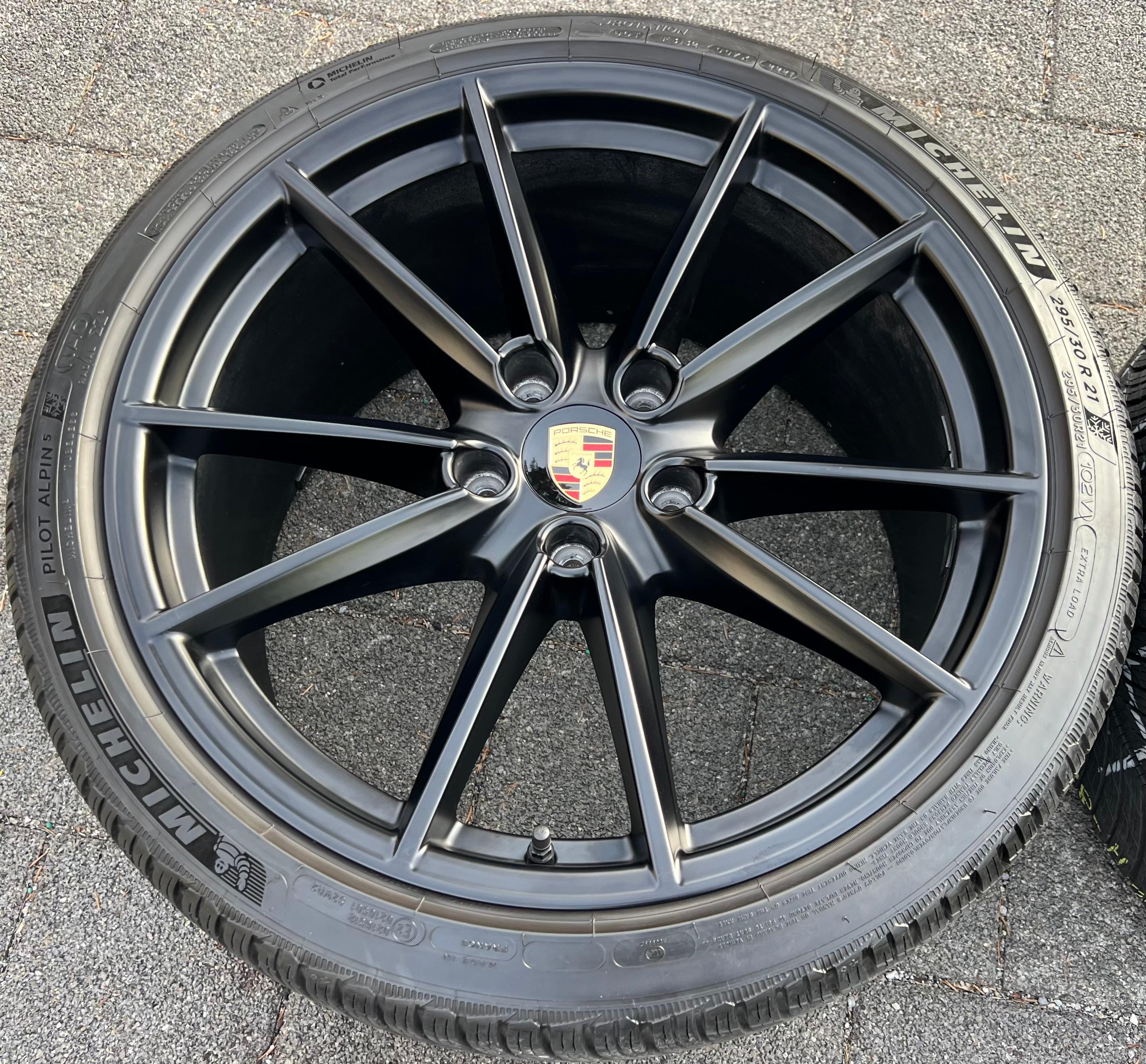 4 ORIGINAL 20" 21" ALU WINTERRÄDER PORSCHE 911 992 992601025C 992601025D SCHWARZ RDKS