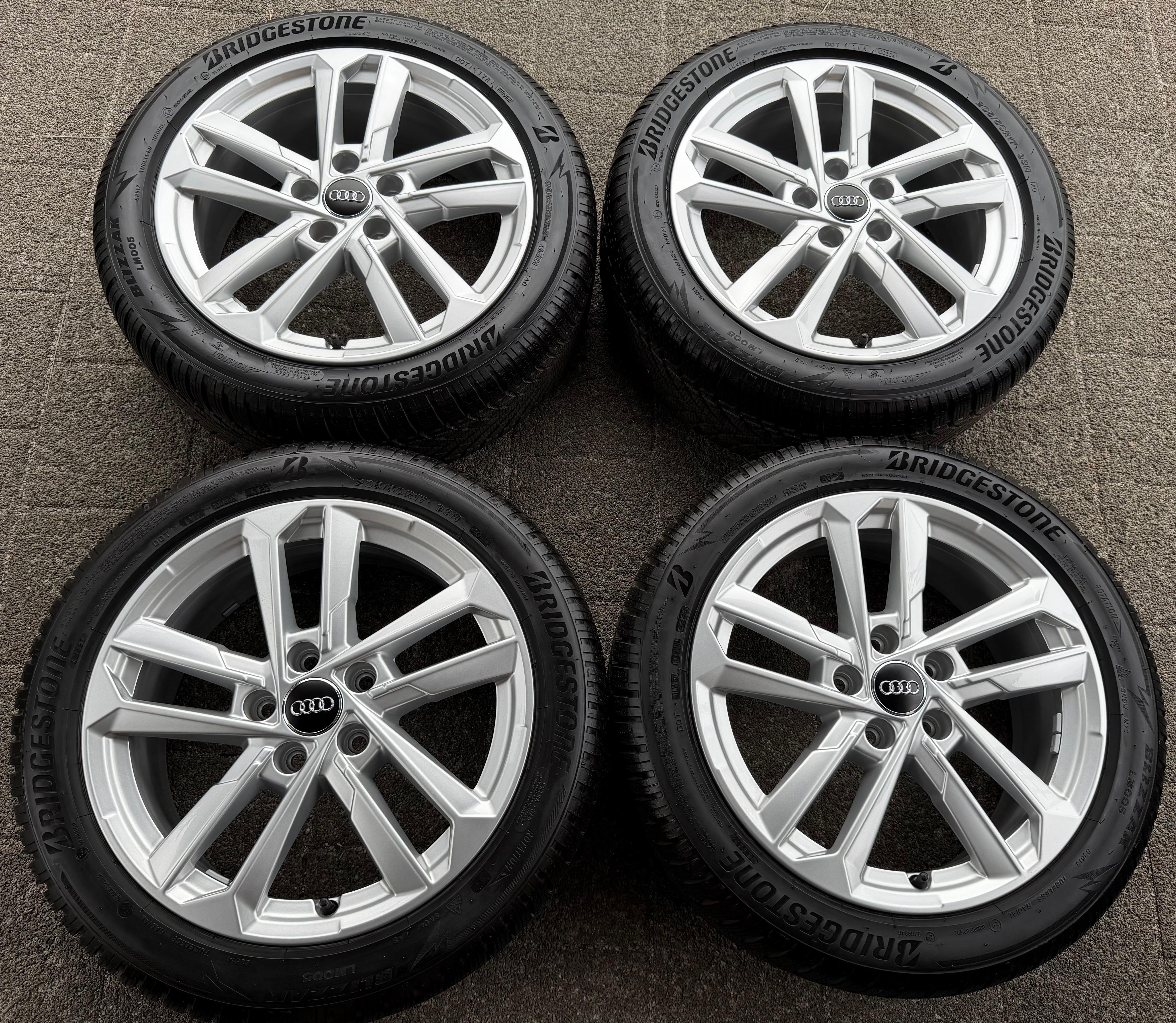 4 Original 17" Alu Winterräder Audi A3 S3 8Y 8Y0601025L 205/50R17 93H Bridgestone 2023