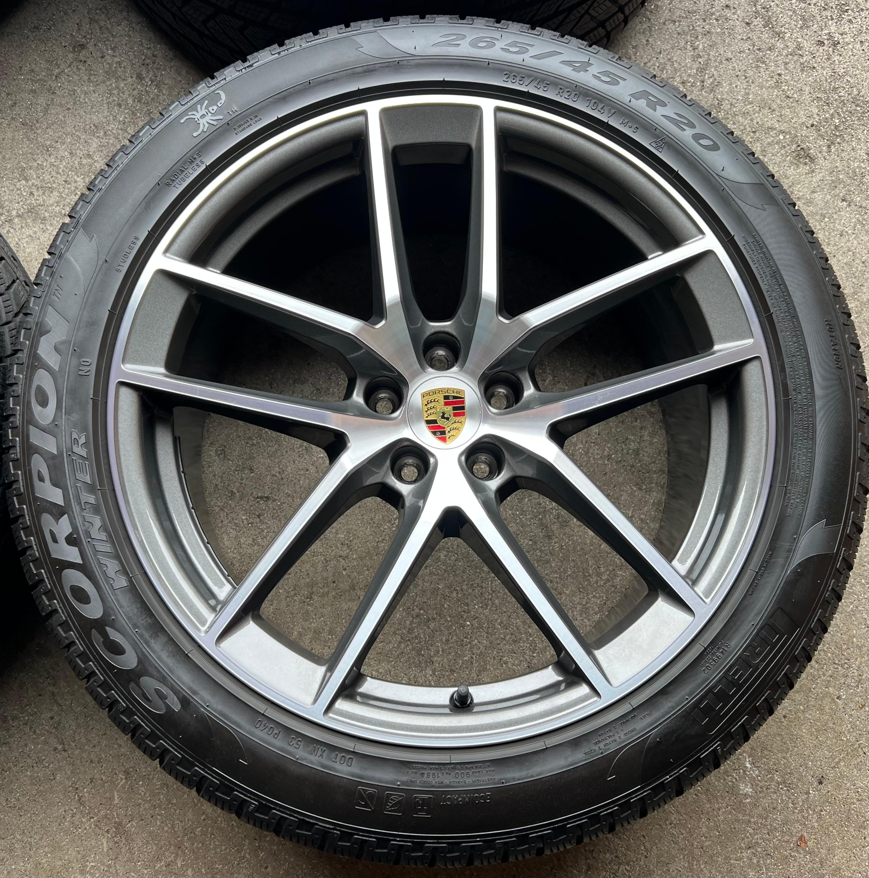 4 ORIGINAL 20" ALU WINTERRÄDER PORSCHE MACAN 265/45R20 104V 295/40R20 106V RDKS