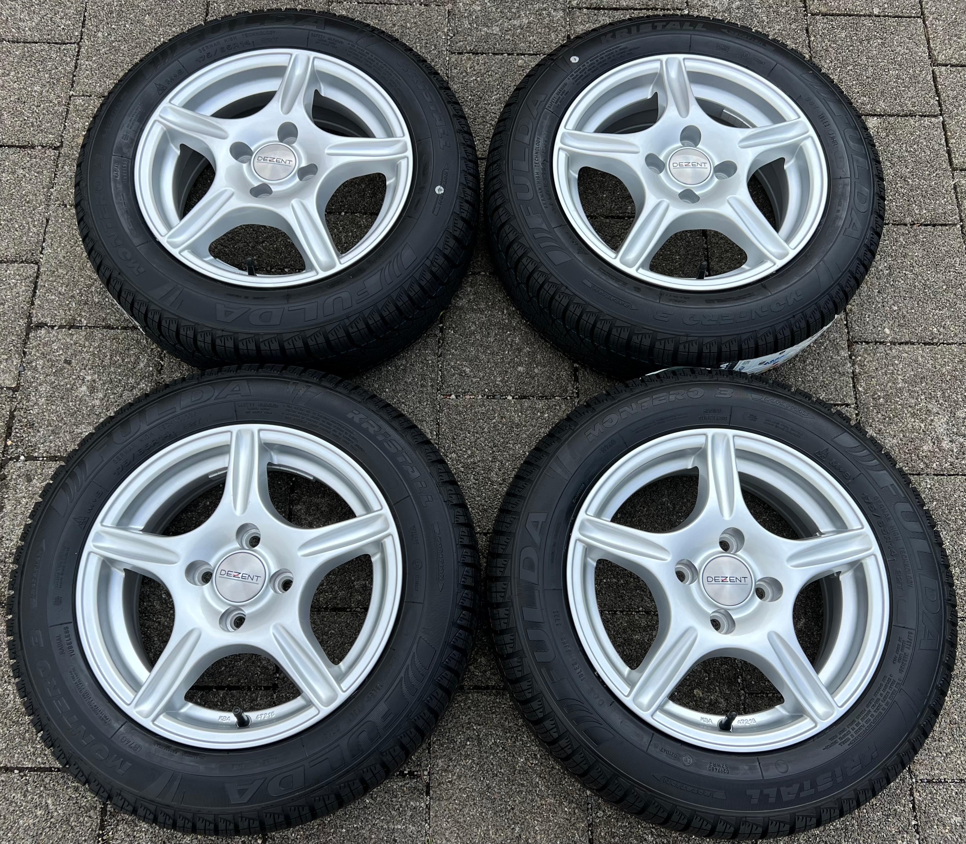 4 llantas de aluminio de 14" para invierno para VW UP!, SEAT MII y ŠKODA CITIGO, 175/65R14 82T, FULDA 2023, nuevas