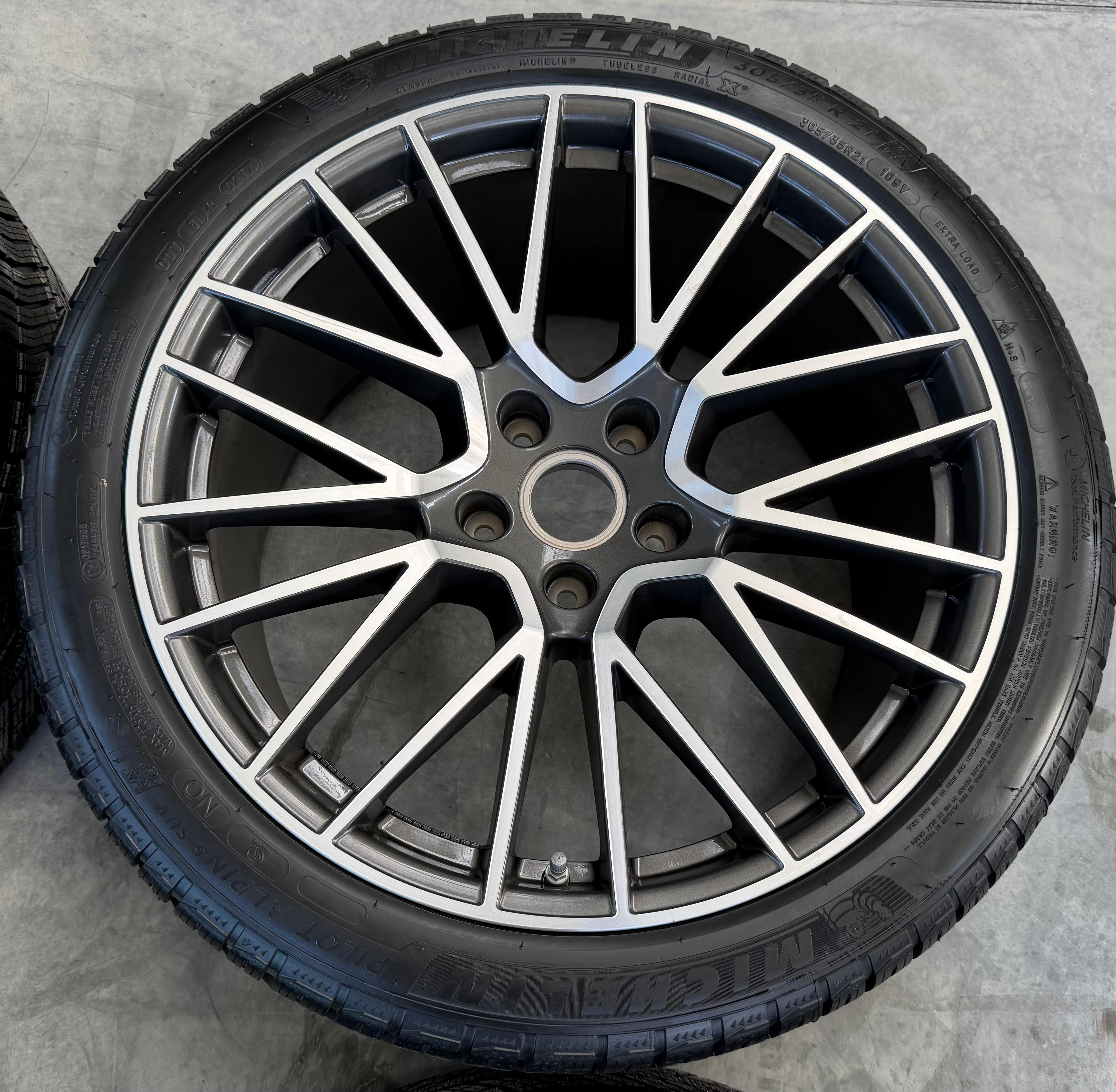 4 Original 21" Alu Winterräder Porsche Cayenne 9YA Michelin RDKS 9Y0601025BF 9Y3601025AC