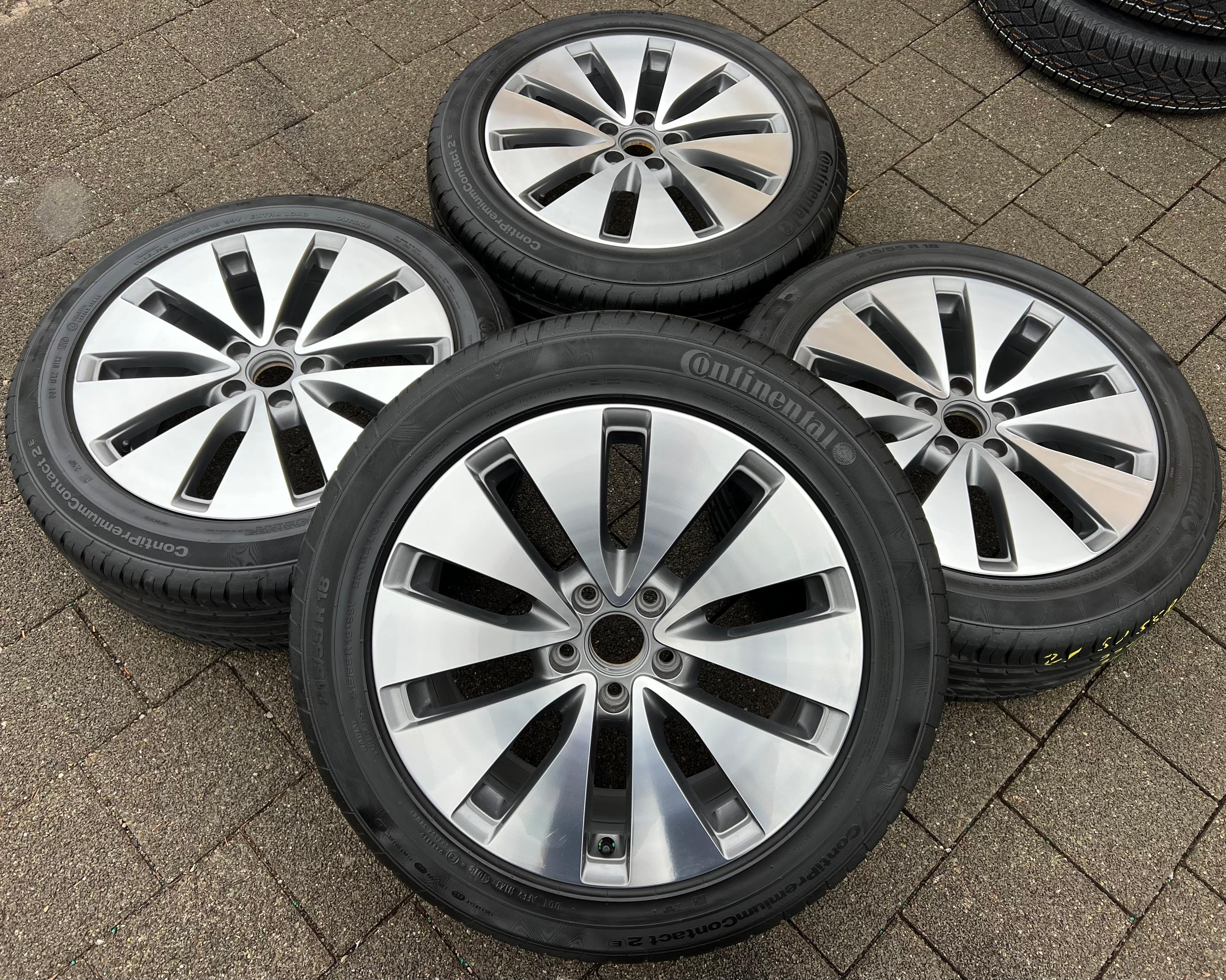 4 ORIGINAL 18" ALUMINIUM WHEELS VW BILBAO GOLF 5 V 6 VI 1K0601025BE 7,5x18 ET51 FREIHAUS