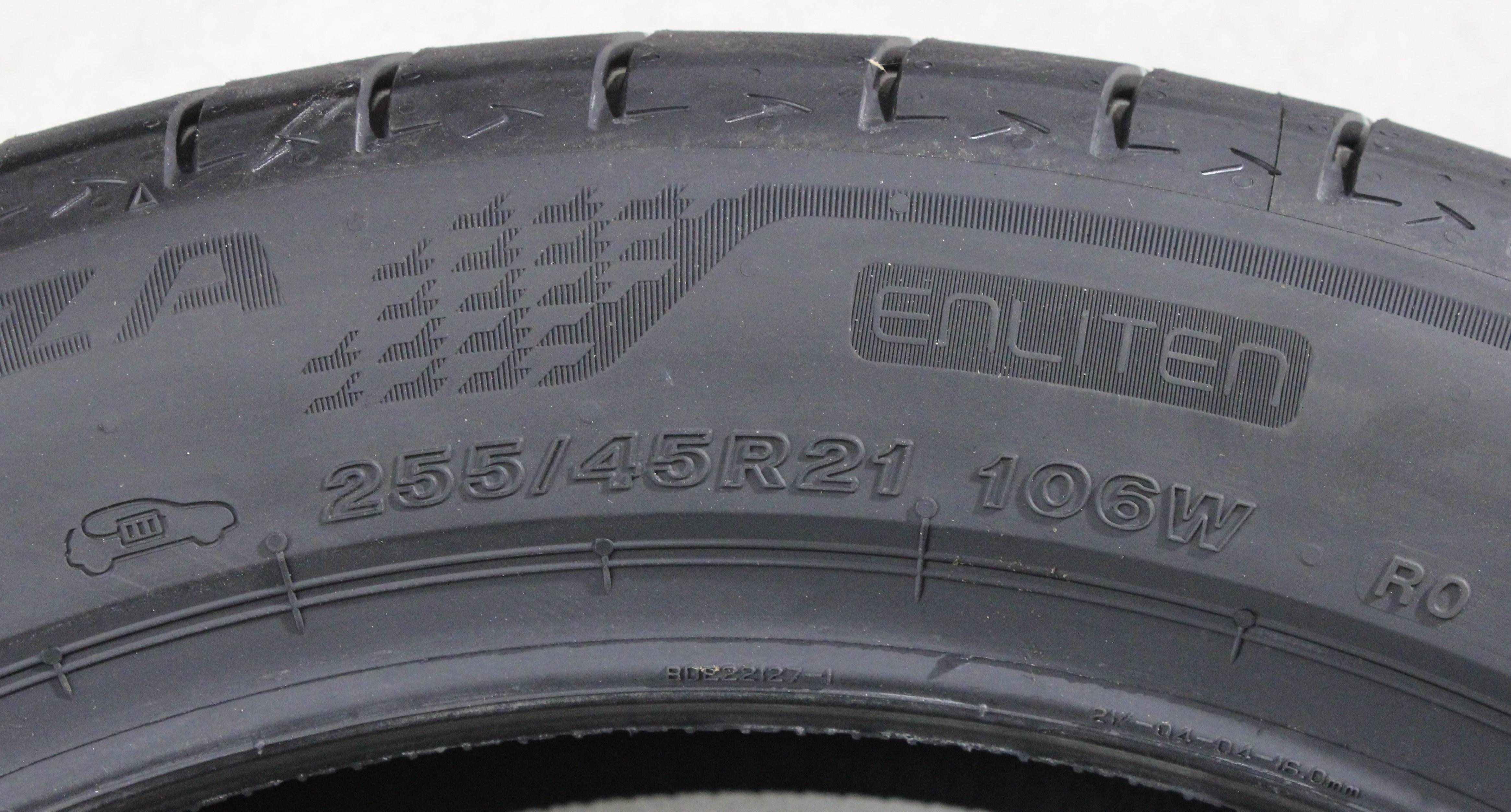 2 pneus d'été Bridgestone Turanza T005 RO 255/45R21 106W, profil complet, 2023, NEUF