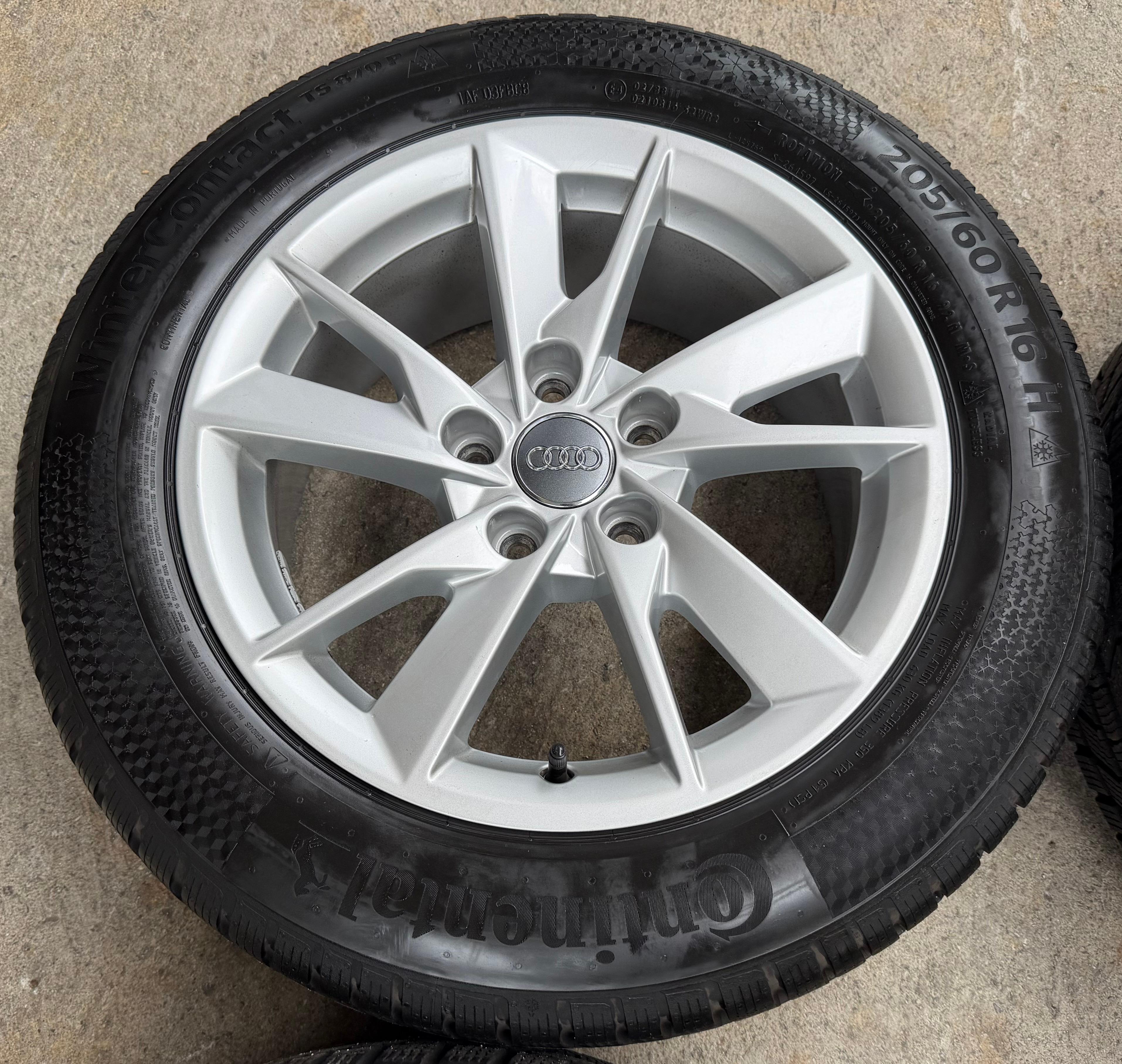 4 Original Alu Winterräder Audi A4 8W B9 8W0601025A 205/60R16 92H Continental