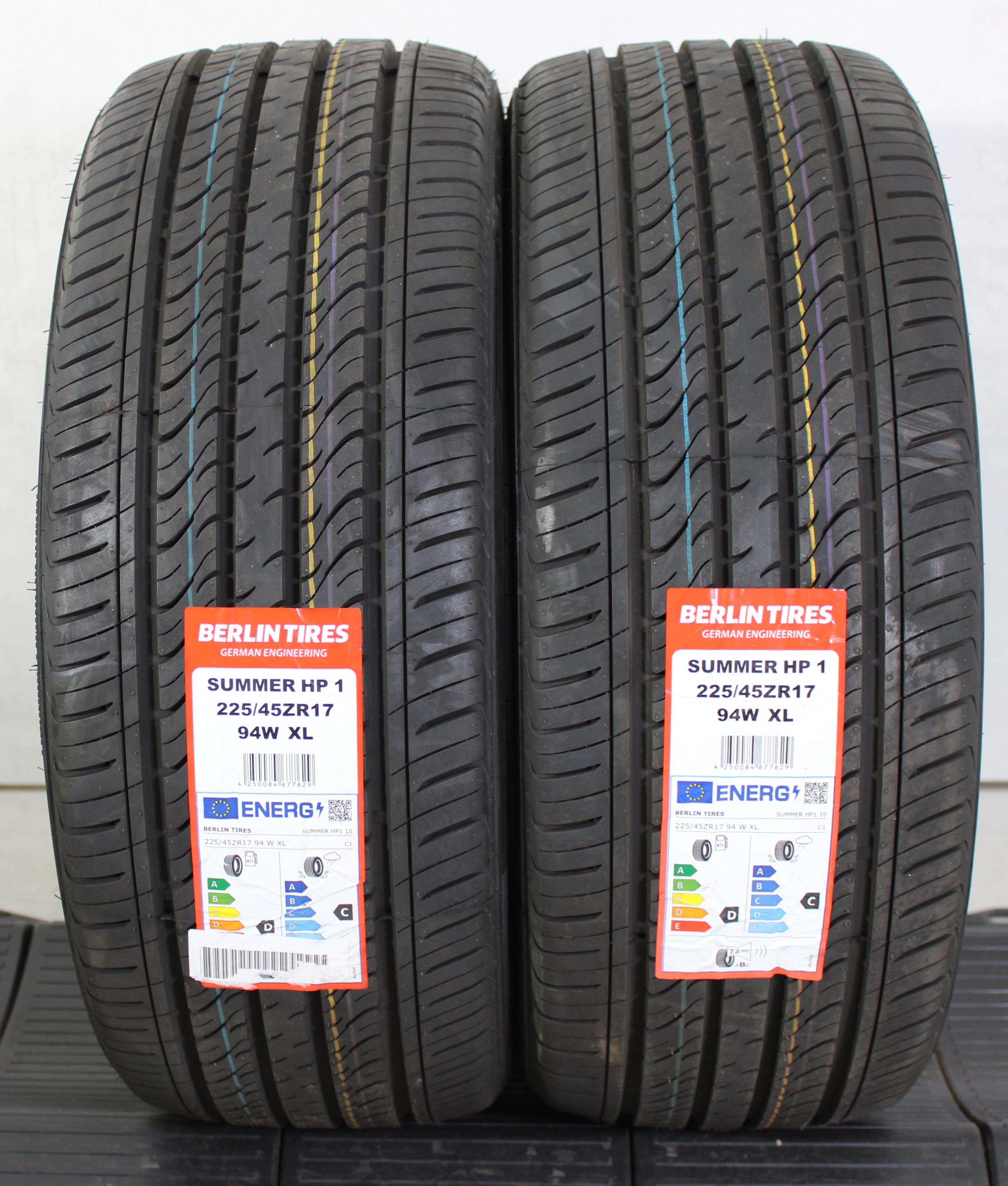2 x 225/45R17 94W Sommerreifen Berlin Tires Summer HP1 2023 NEU Freihaus