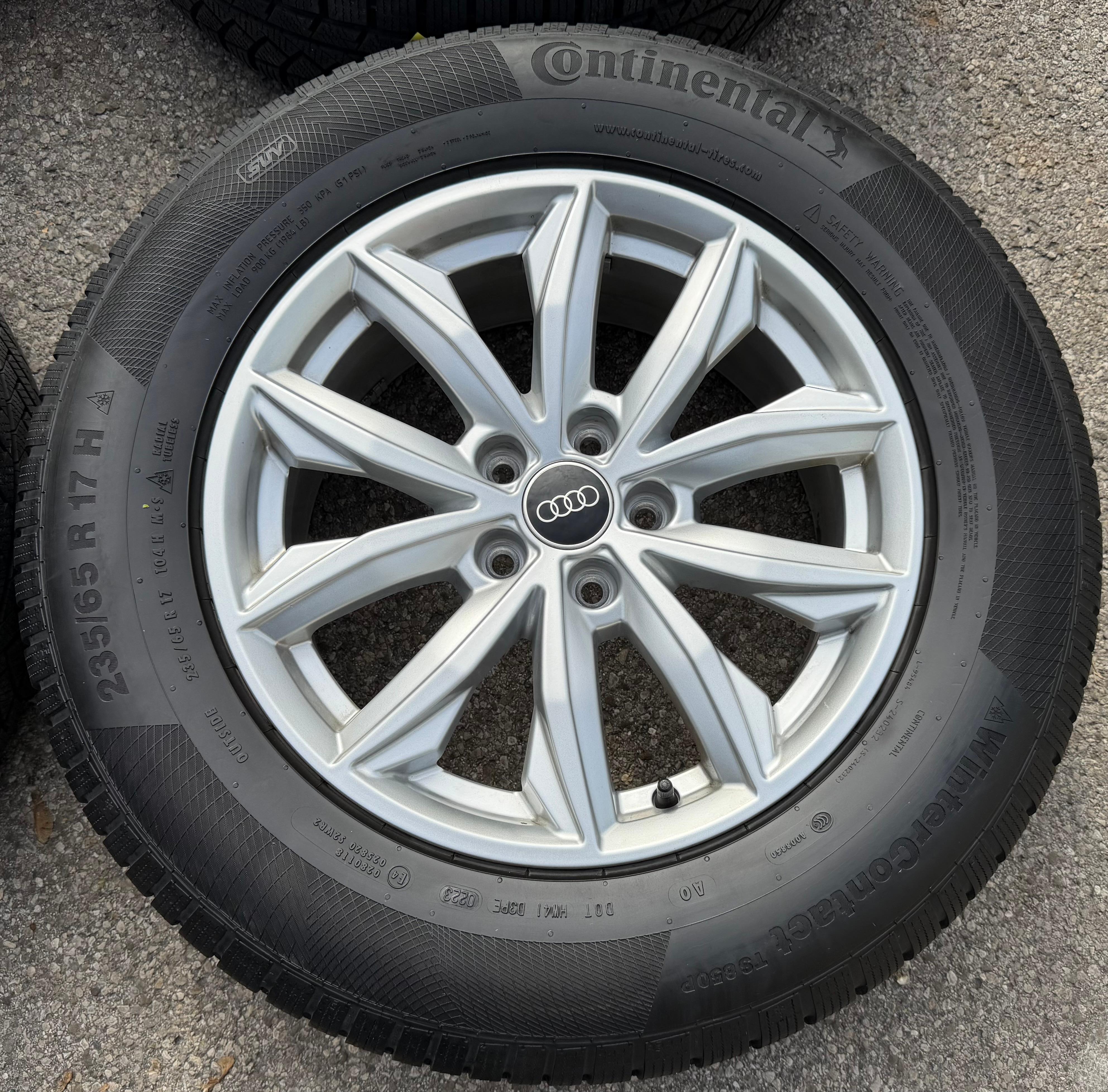 4 ruedas de invierno de aleación originales de 17" para Audi Q5 FY 80A601025J 7x17 ET34 235/65R17 104H 2023