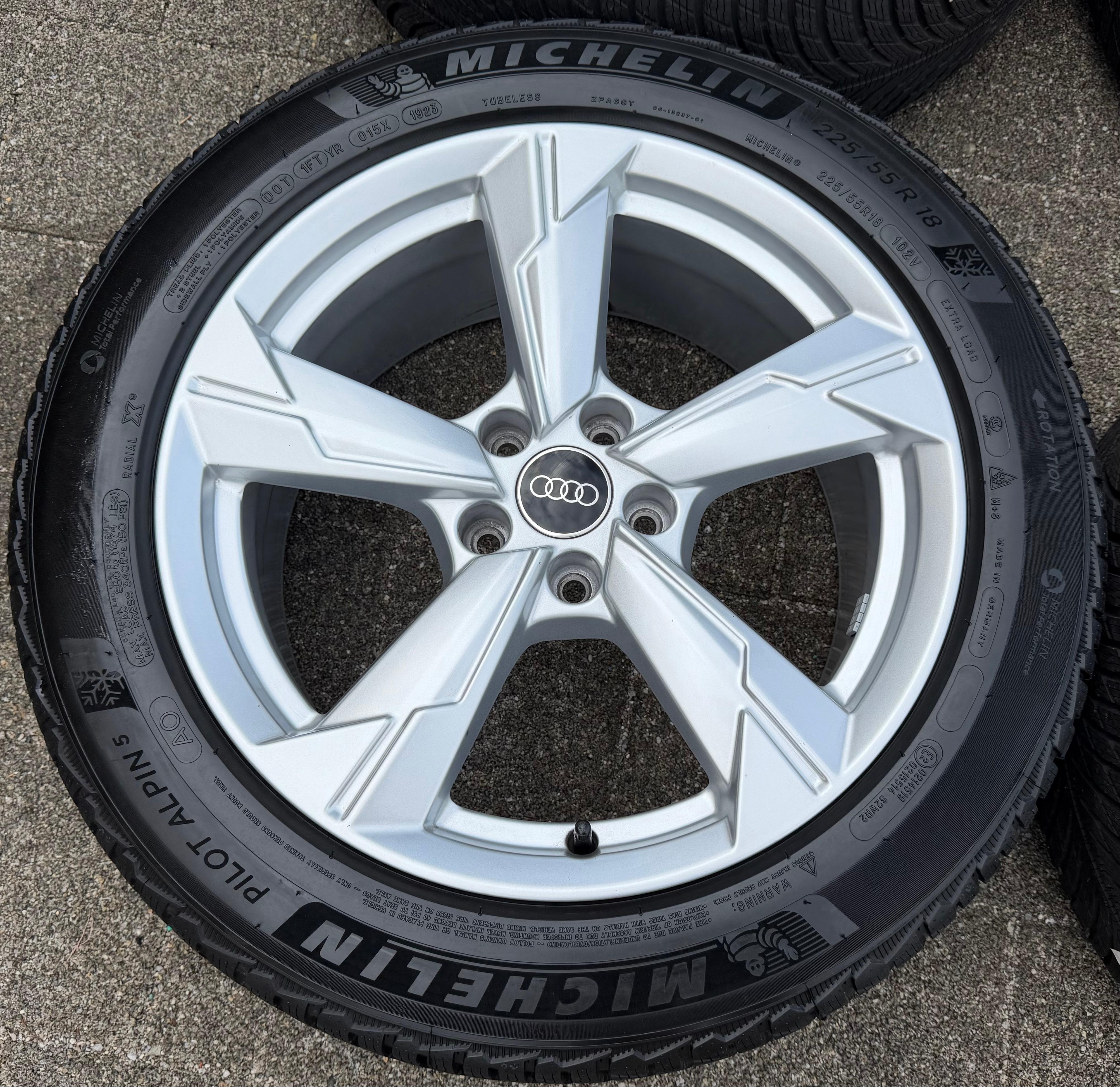 4 Original 18" Alu Winterräder Audi A6 4K C8 225/55R18 102V Michelin 2023