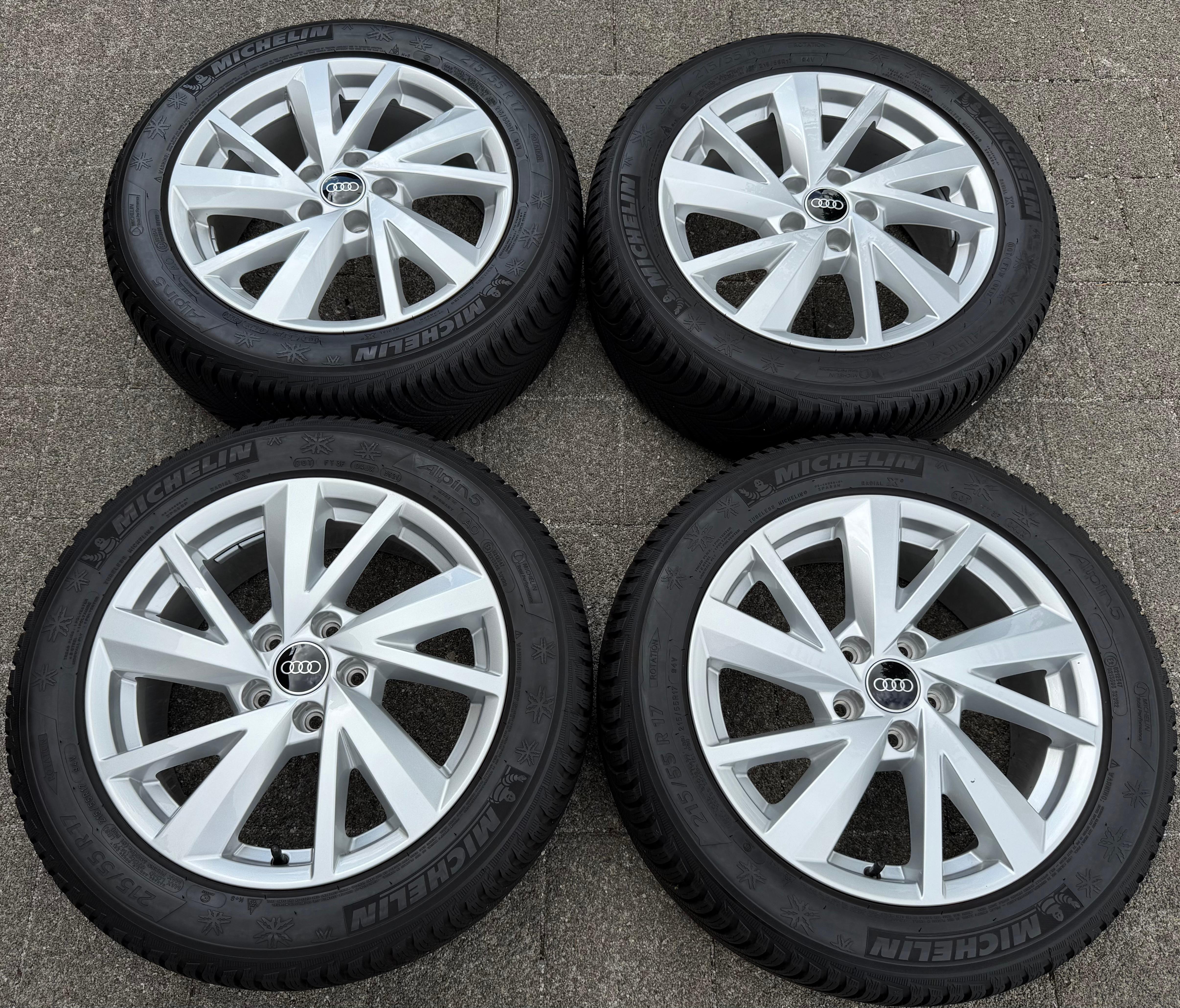 4 Original 17" Alu Winterräder Audi Q2 215/55R17 94V Michelin 8MM