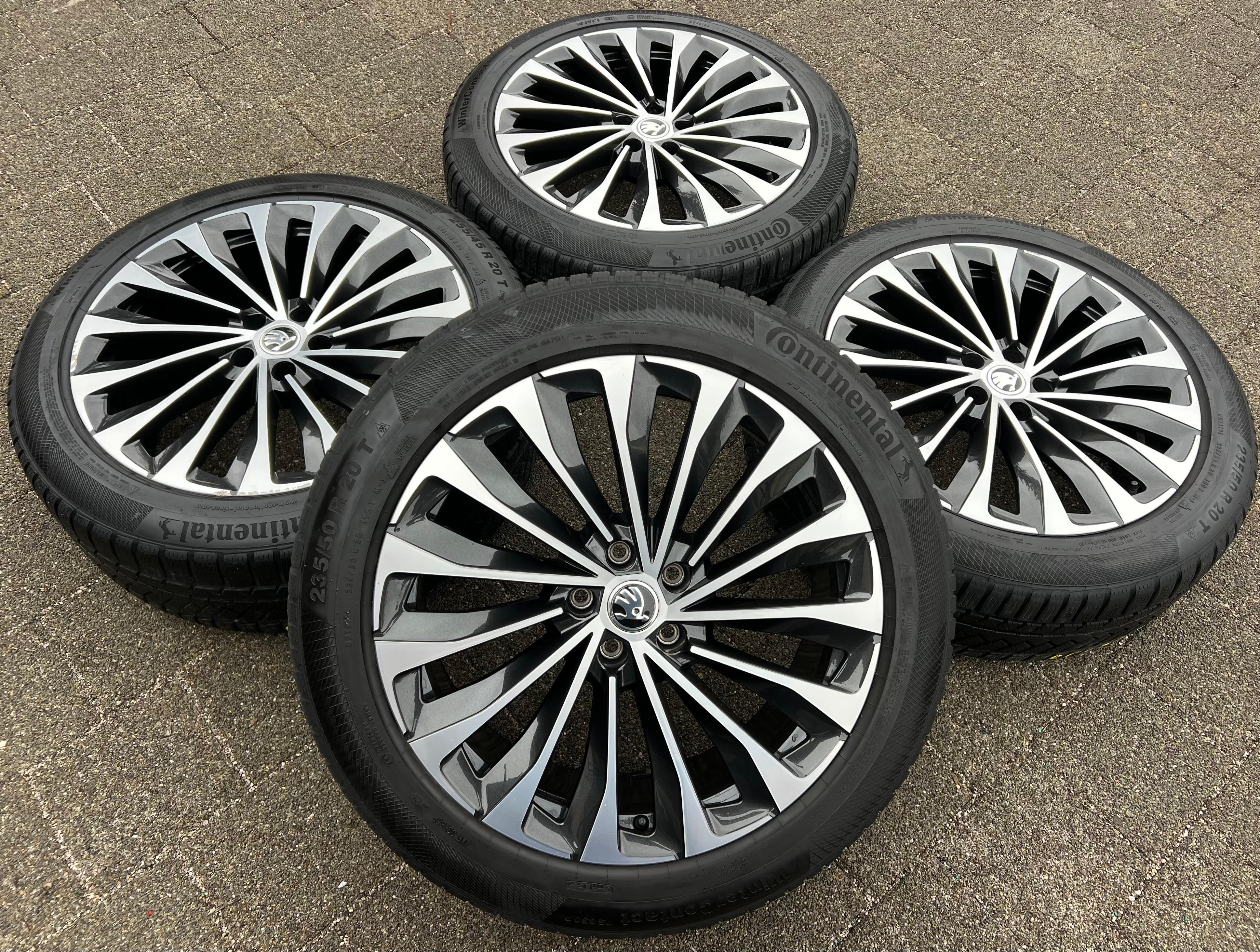 4 ORIGINAL 20" ALU WINTERRÄDER SKODA ENYAQ 5LA601025AS 5LA601025AQ CONTINENTAL