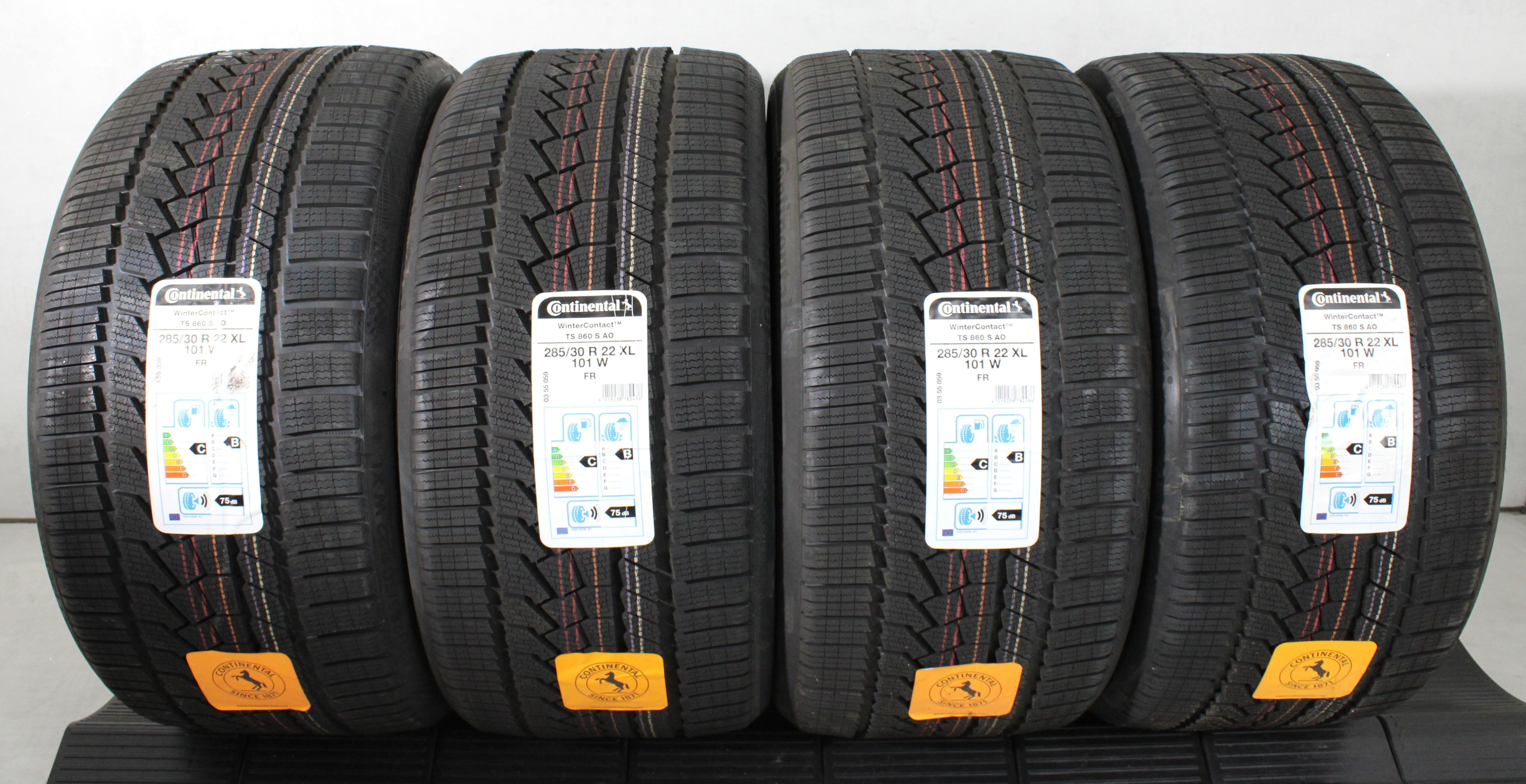 4 x 285/30R22 101W Winterreifen Continental Winter Contact TS860S AO Volles Profil 2019 NEU ✅ SALE ✅