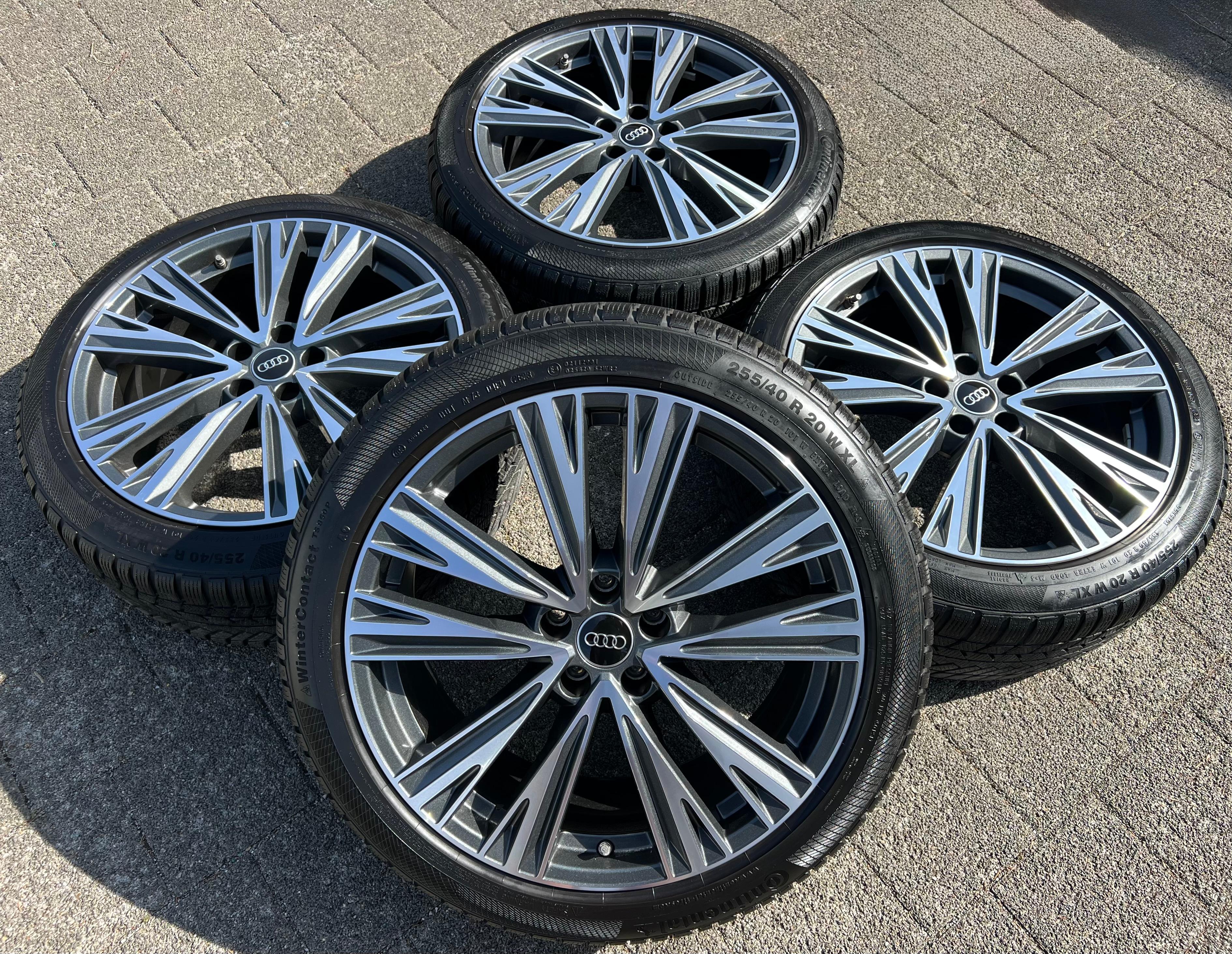4 ORIGINAL 20" ALU WINTERRÄDER AUDI A6 S6 C8 4K 4K0601025J 255/40R20 101W CONTINENTAL