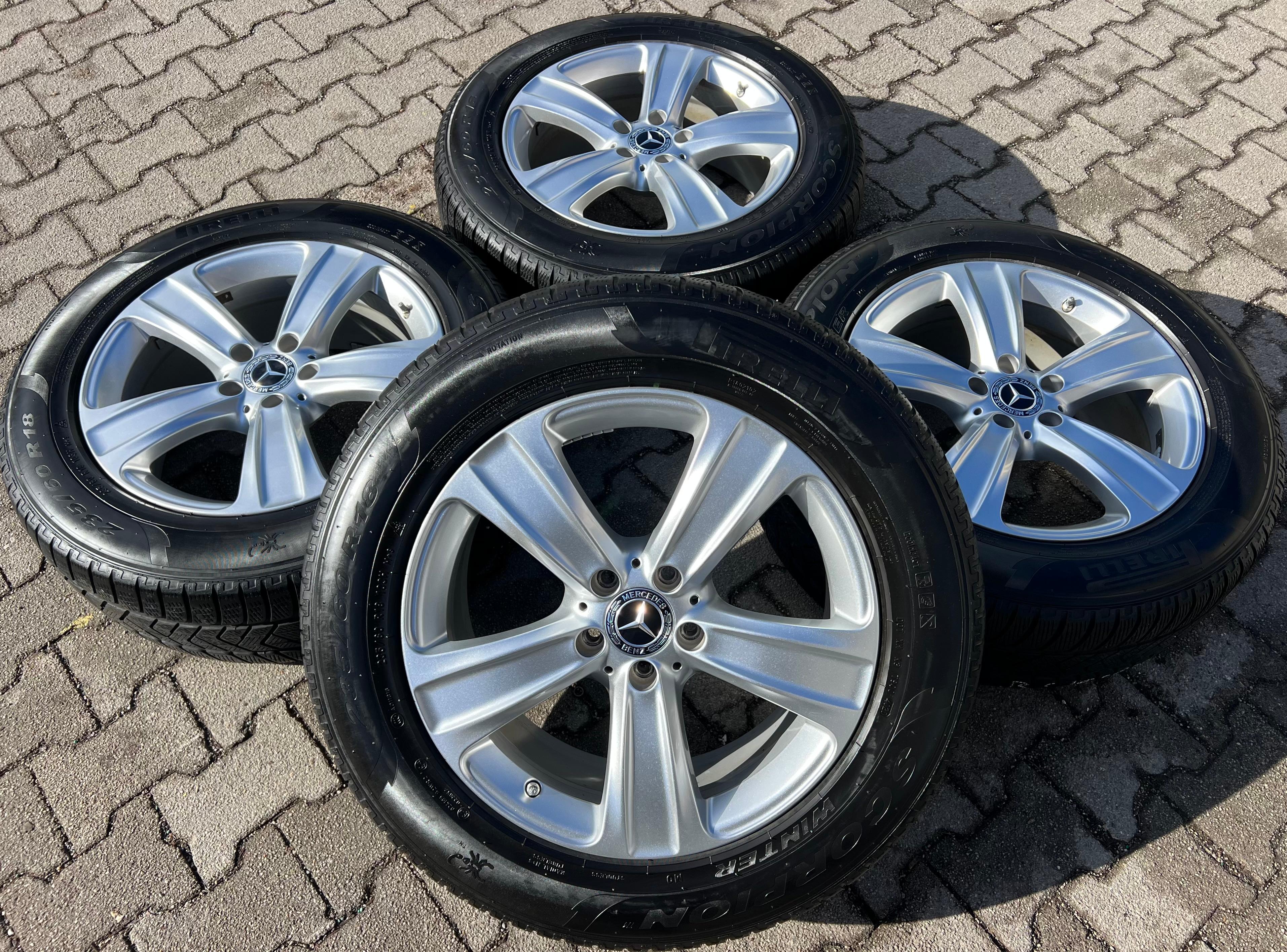 4 ORIGINAL ALU 18" WINTERRÄDER MERCEDES GLC X253 C253 235/60R18 103H RDKS
