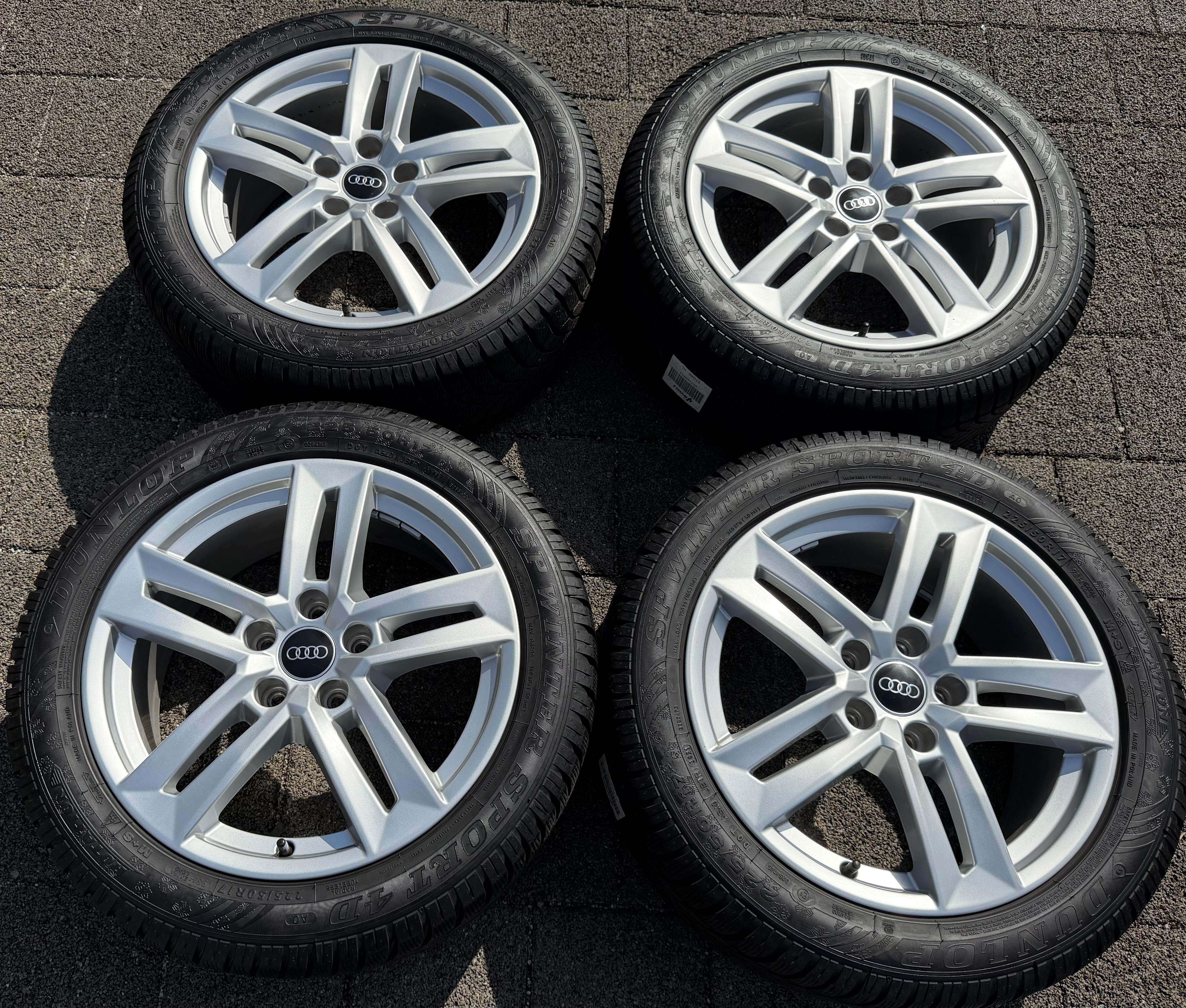 4 Original 17" Alu Winterräder Audi A4 B9 8W 8W0601025P 225/50R17 98H Dunlop 2021