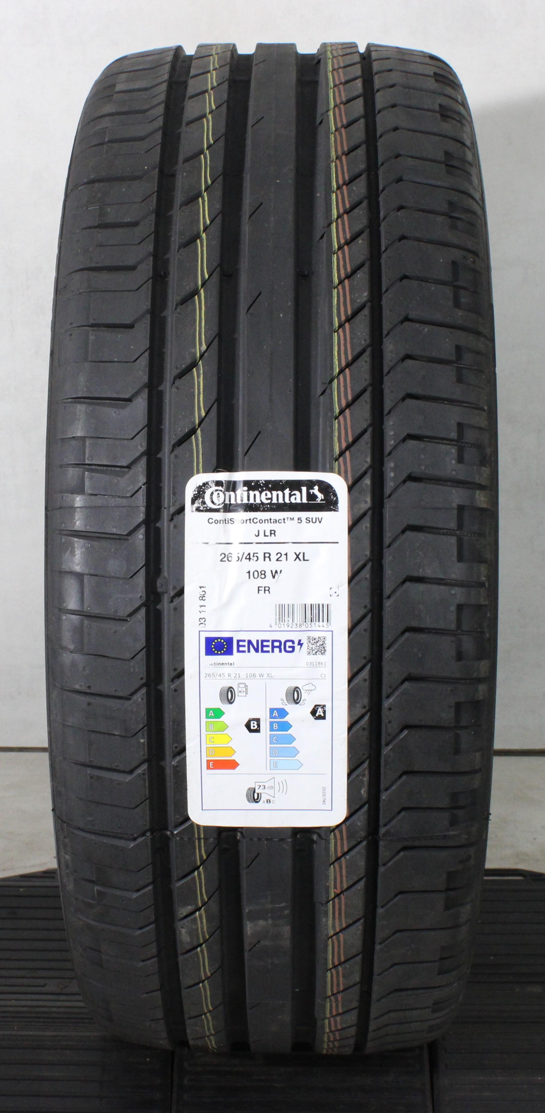 1 x 265/45R21 108W Sommerreifen Continental Sport Contact 5 J, LR 2023 XL