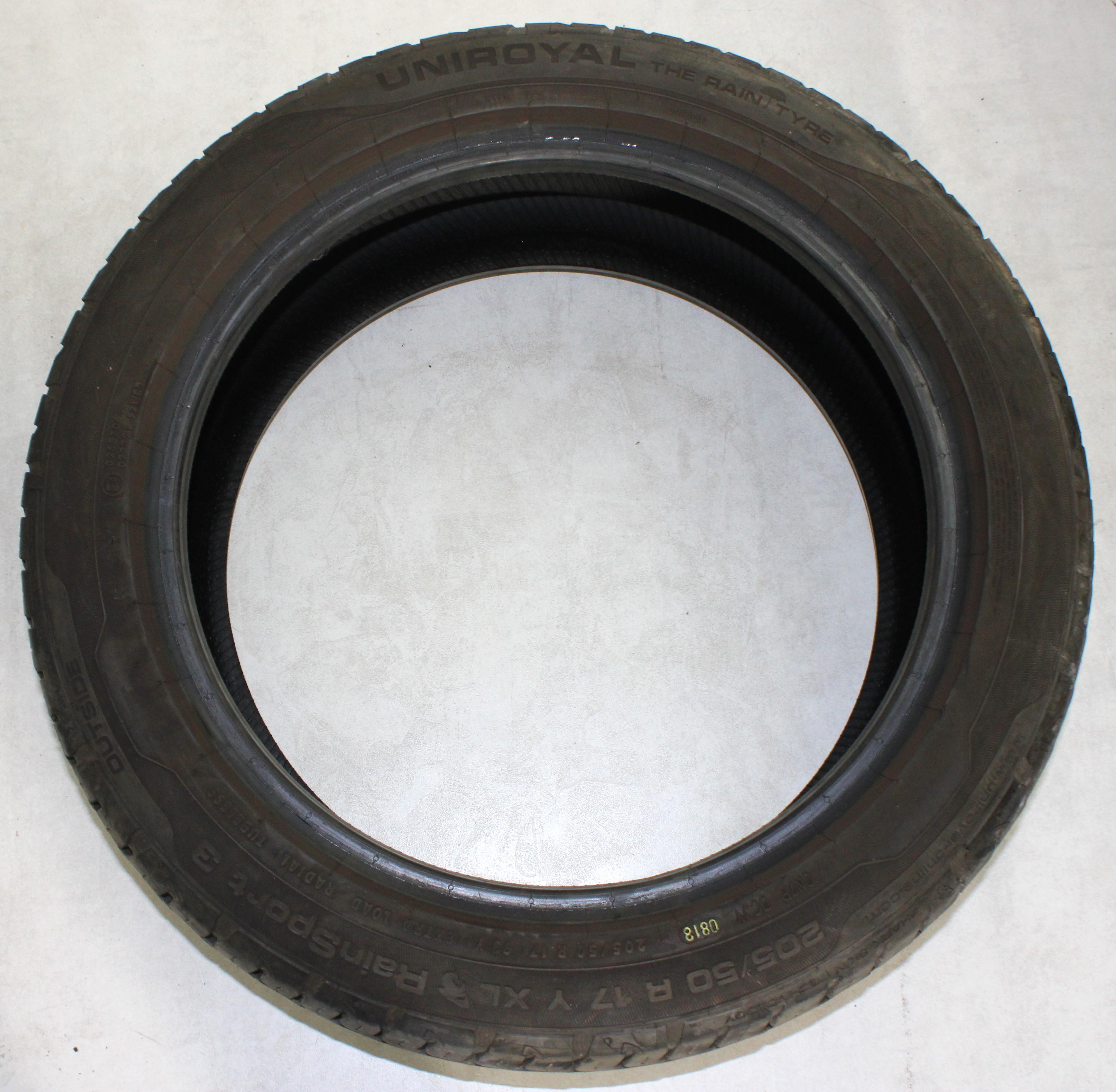 1 x 205/50R17 93Y Sommerreifen Uniroyal Rain Sport 3 5-5,5mm 2018 XL