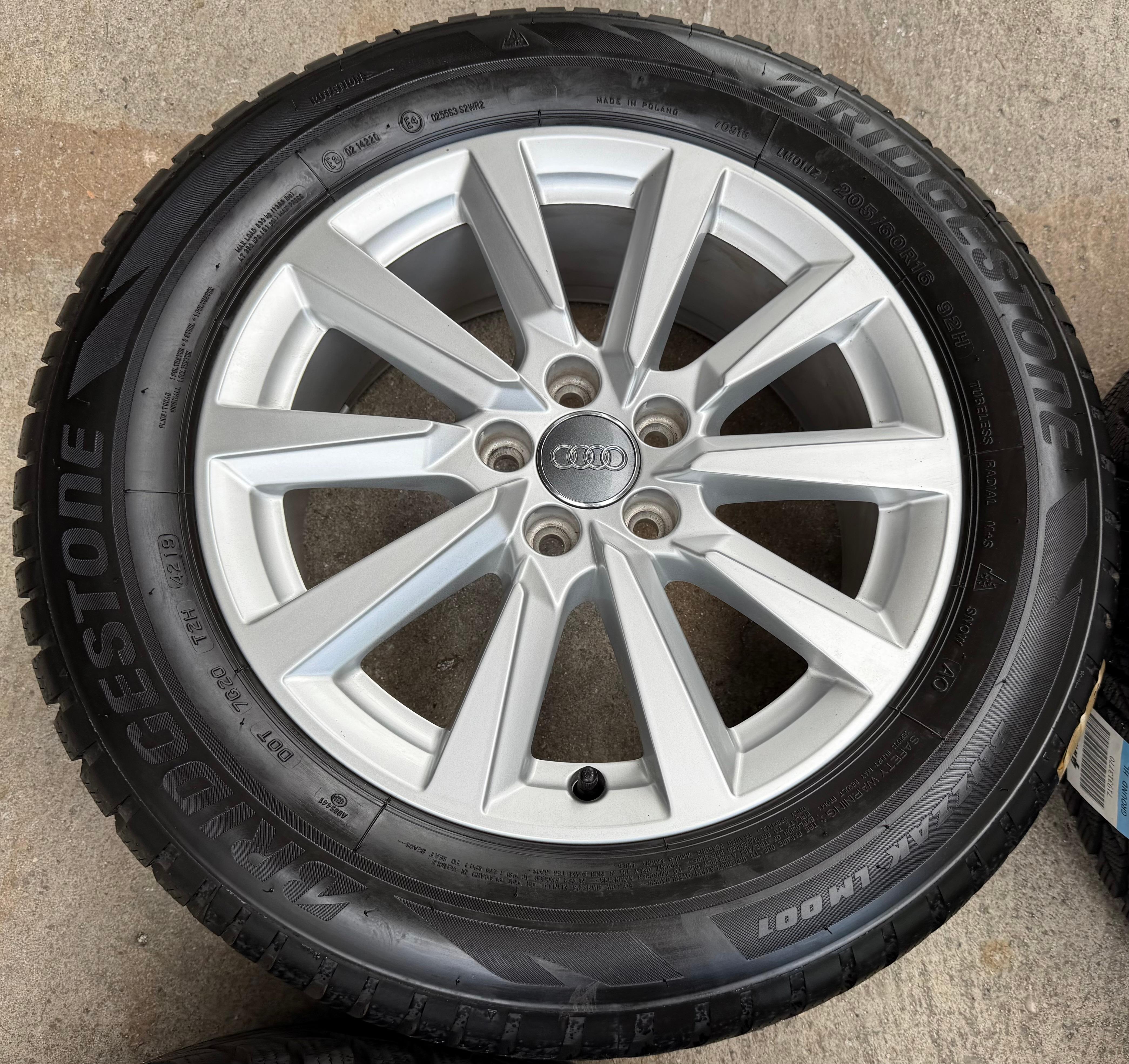 4 Original Alu Winterräder Audi A1 Allstreet GB GBH 82A601025C 205/60R16 92H Bridgestone
