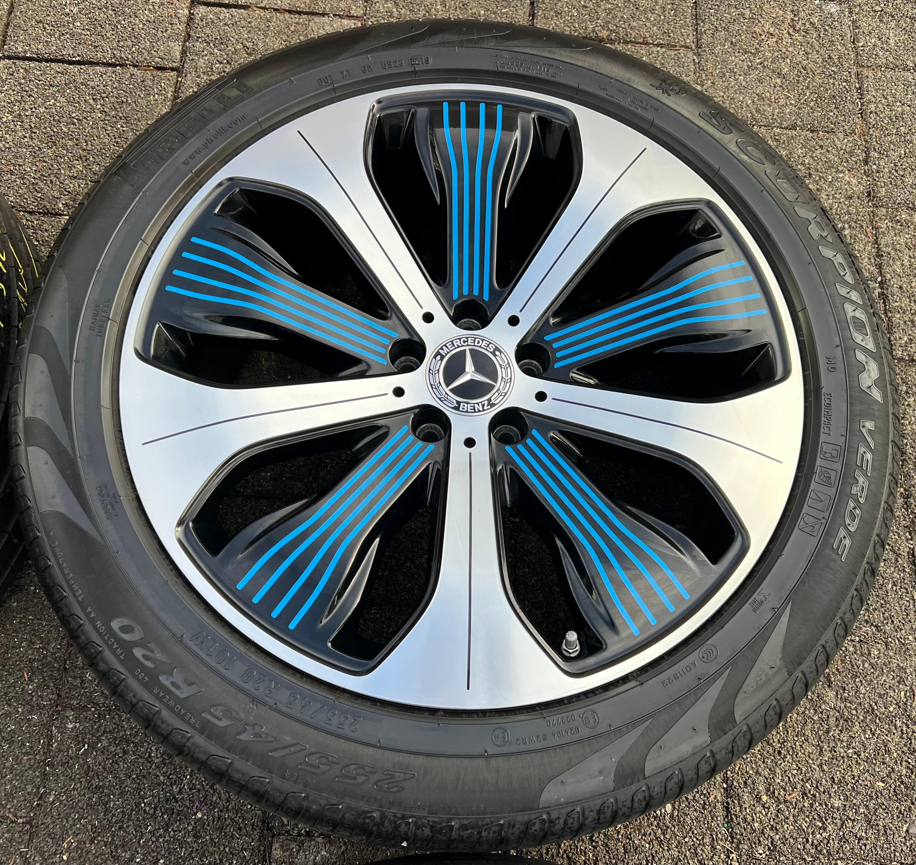 4 ROUES D'ÉTÉ ORIGINALES 20" EN ALUMINIUM MERCEDES BENZ EQC N293 A2934010300 A2934010500 FRANCO DOMICILE