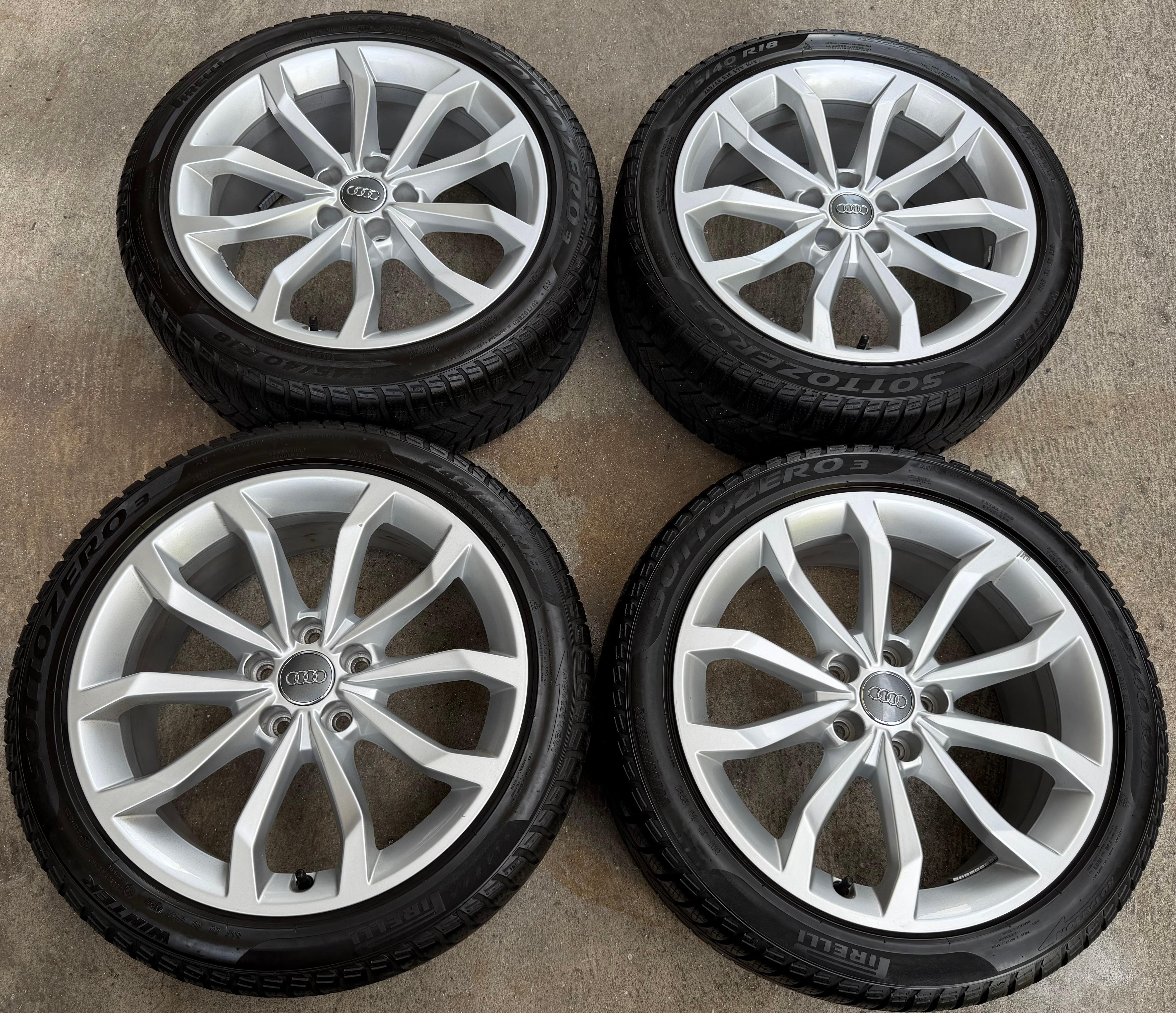 4 Original 18" Alu Winterräder Audi A4 S4 8W B9 8W0601025H 245/40R18 97V 2020