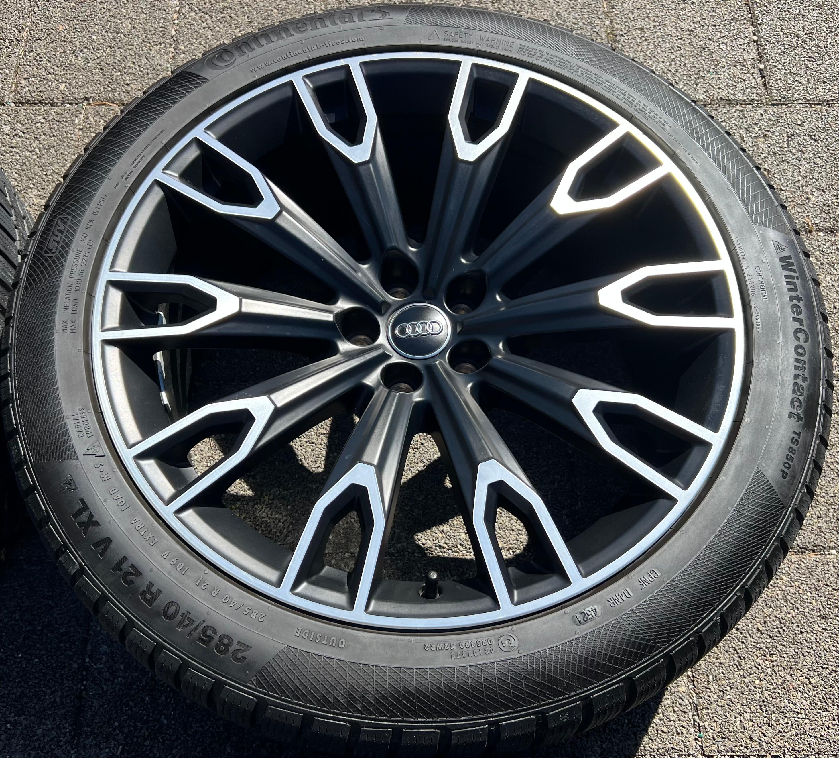 4 ORIGINAL 21" ALU WINTERRÄDER AUDI Q7 4M TALEA 4M0071491 285/40R21 109V FREIHAU