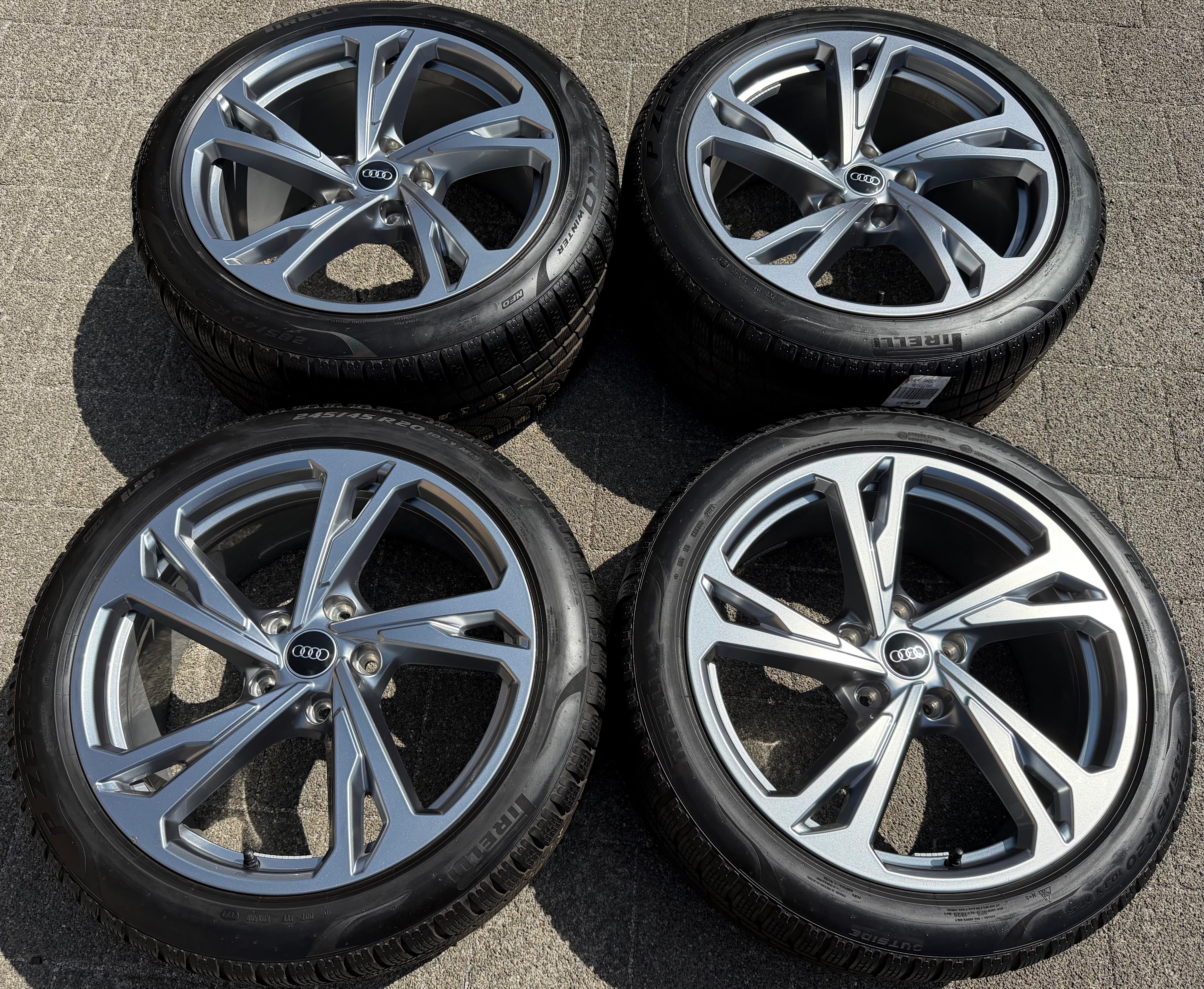 4 llantas de aluminio originales de invierno de 20" para Audi E-Tron GT 4J3601025AM 4J3601025AL