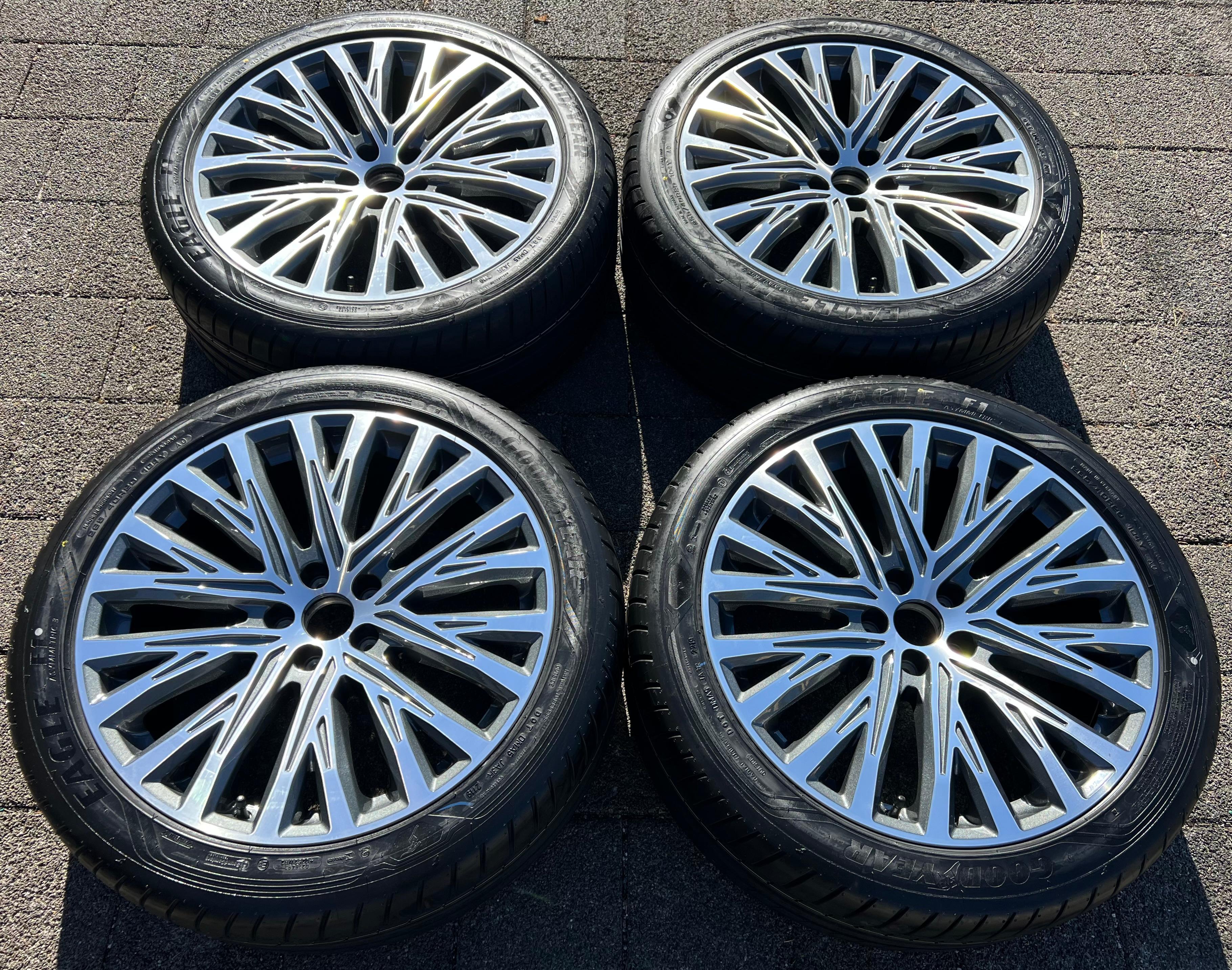 4 llantas de aluminio originales de verano de 20" para Audi A8 4N, 4N0601025BF, 265/40R20, 104Y, Goodyear, nuevas