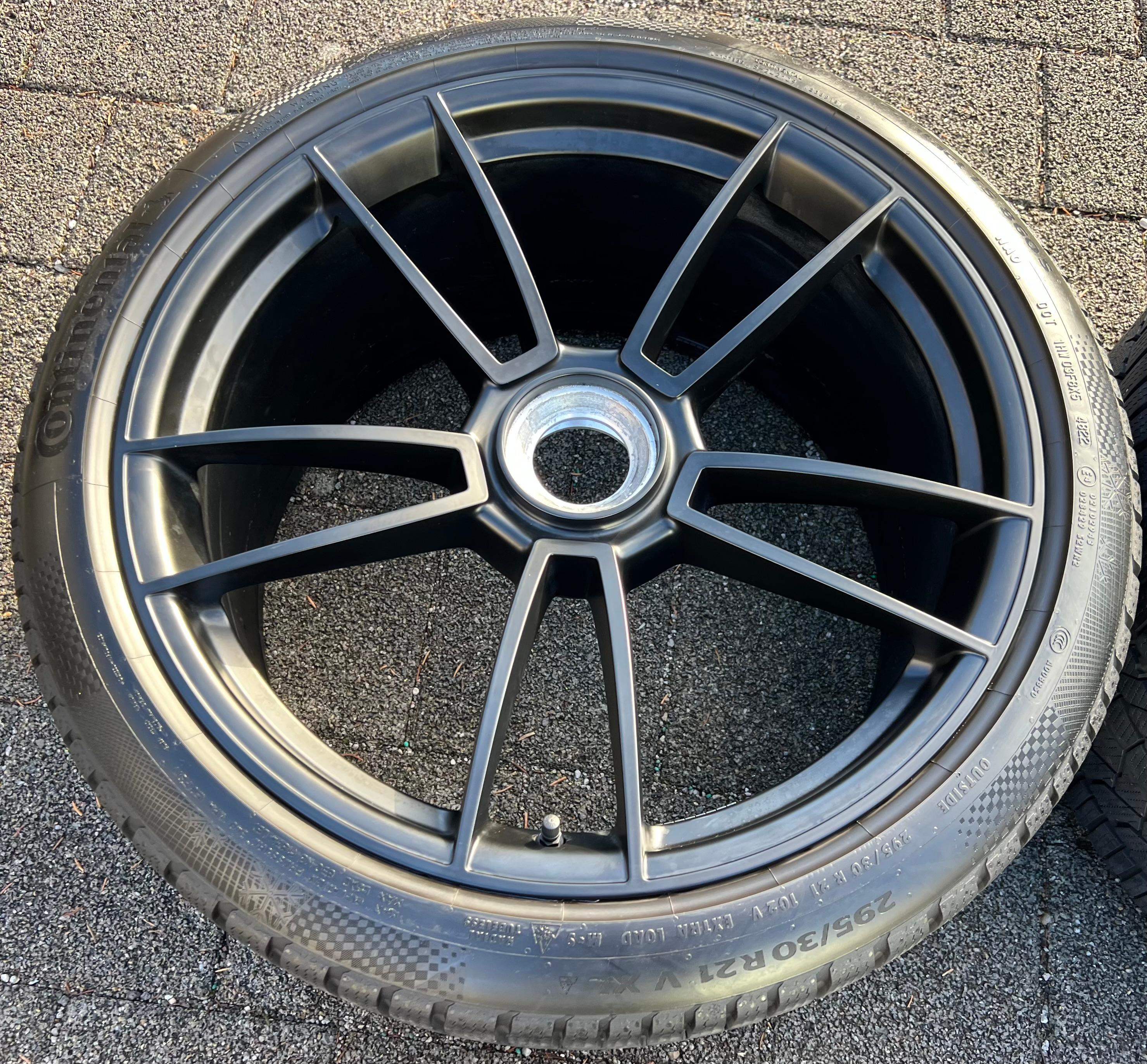 4 RUOTE IN LEGA ORIGINALI DA 20" 21" INVERNALI PORSCHE 911 992 GTS CON CHIUSURA CENTRALE CENTERLOCK