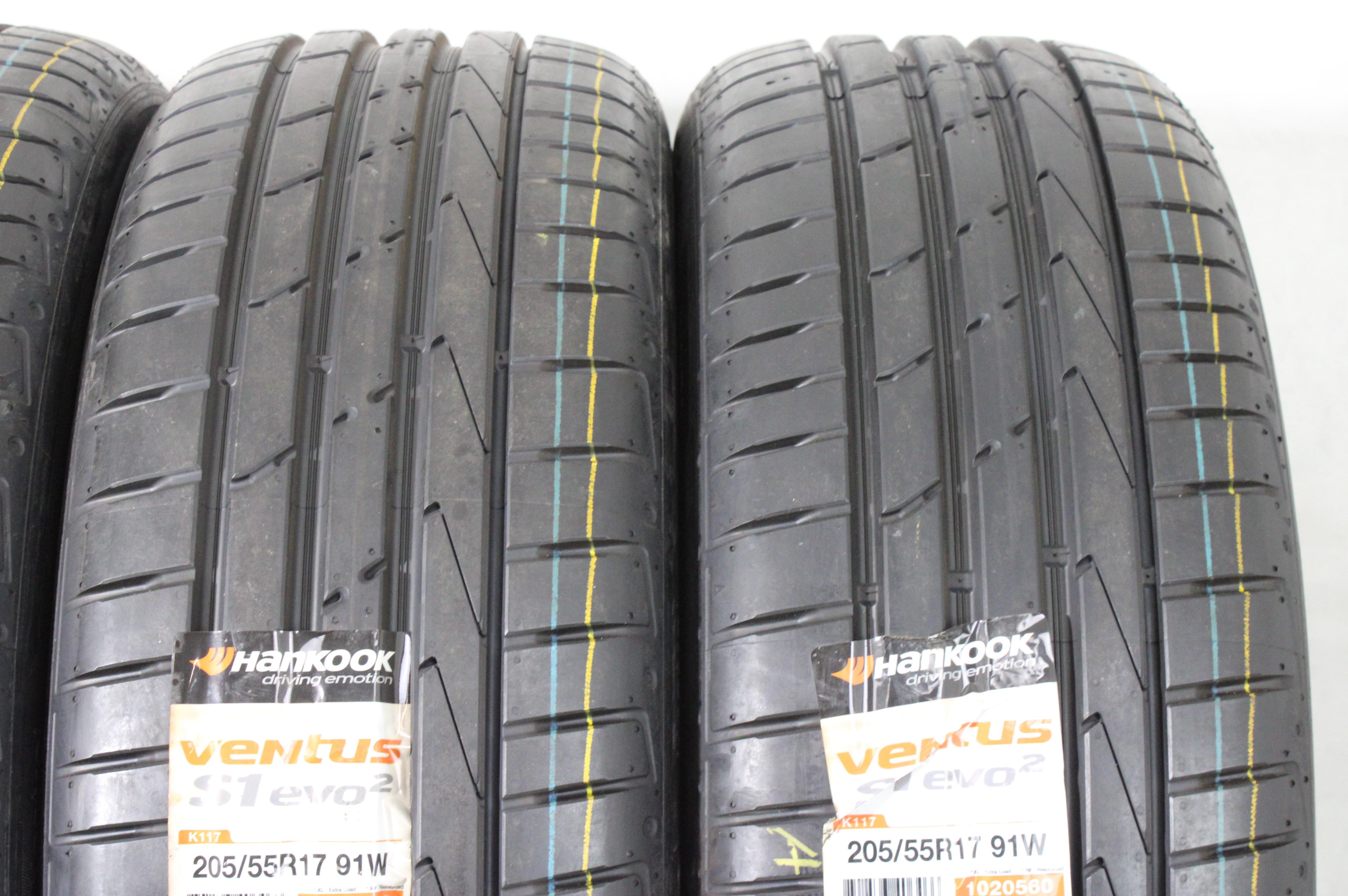 4 x 205/55R17 91W Sommerreifen Hankook Ventus S1 Evo 2 MO NEU 2019