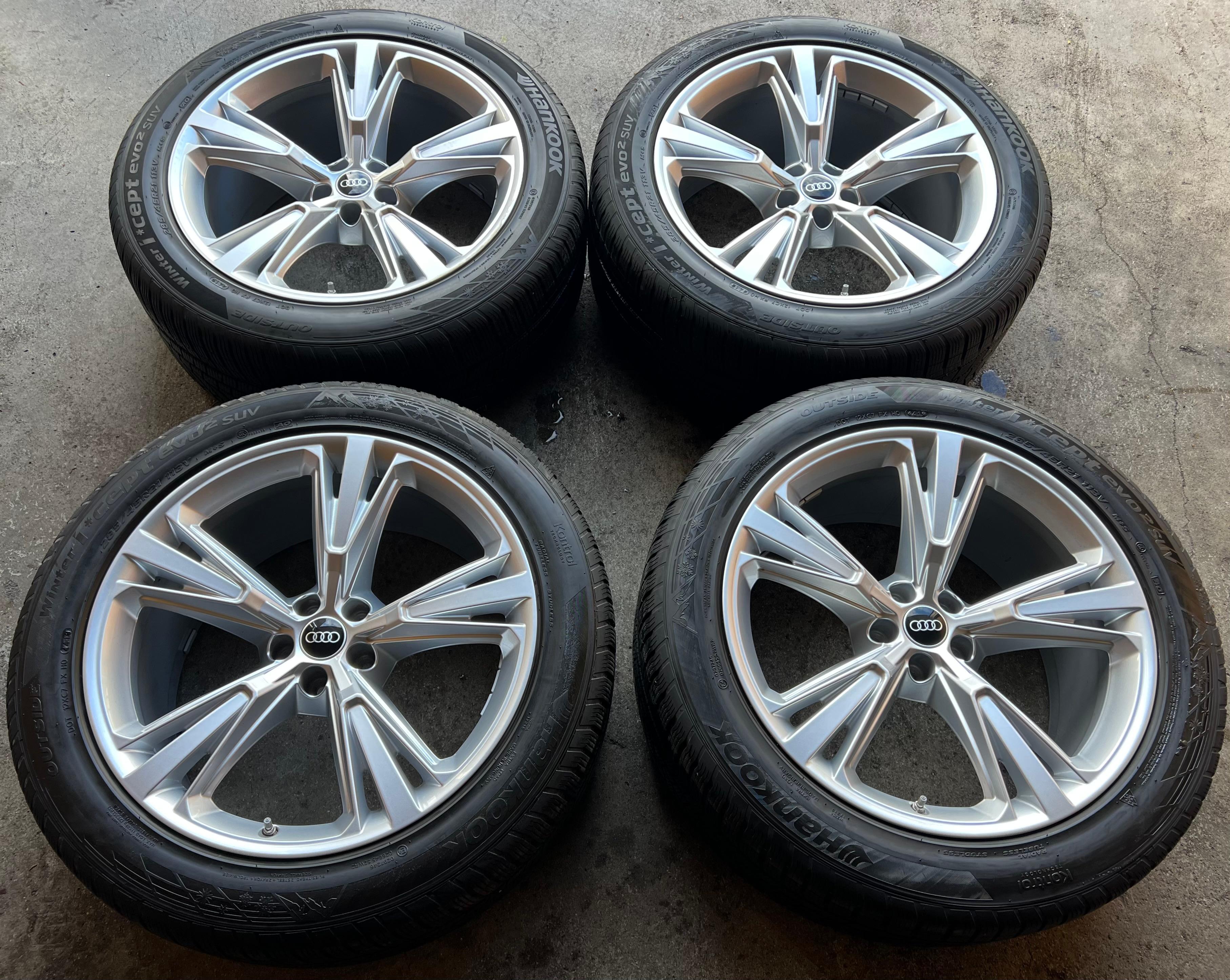 4 RUEDAS DE INVIERNO ORIGINALES DE ALEACIÓN DE 21" AUDI Q8 SQ8 4M 4M8601025H 285/45R21 113V HANKOOK ENVÍO GRATUITO