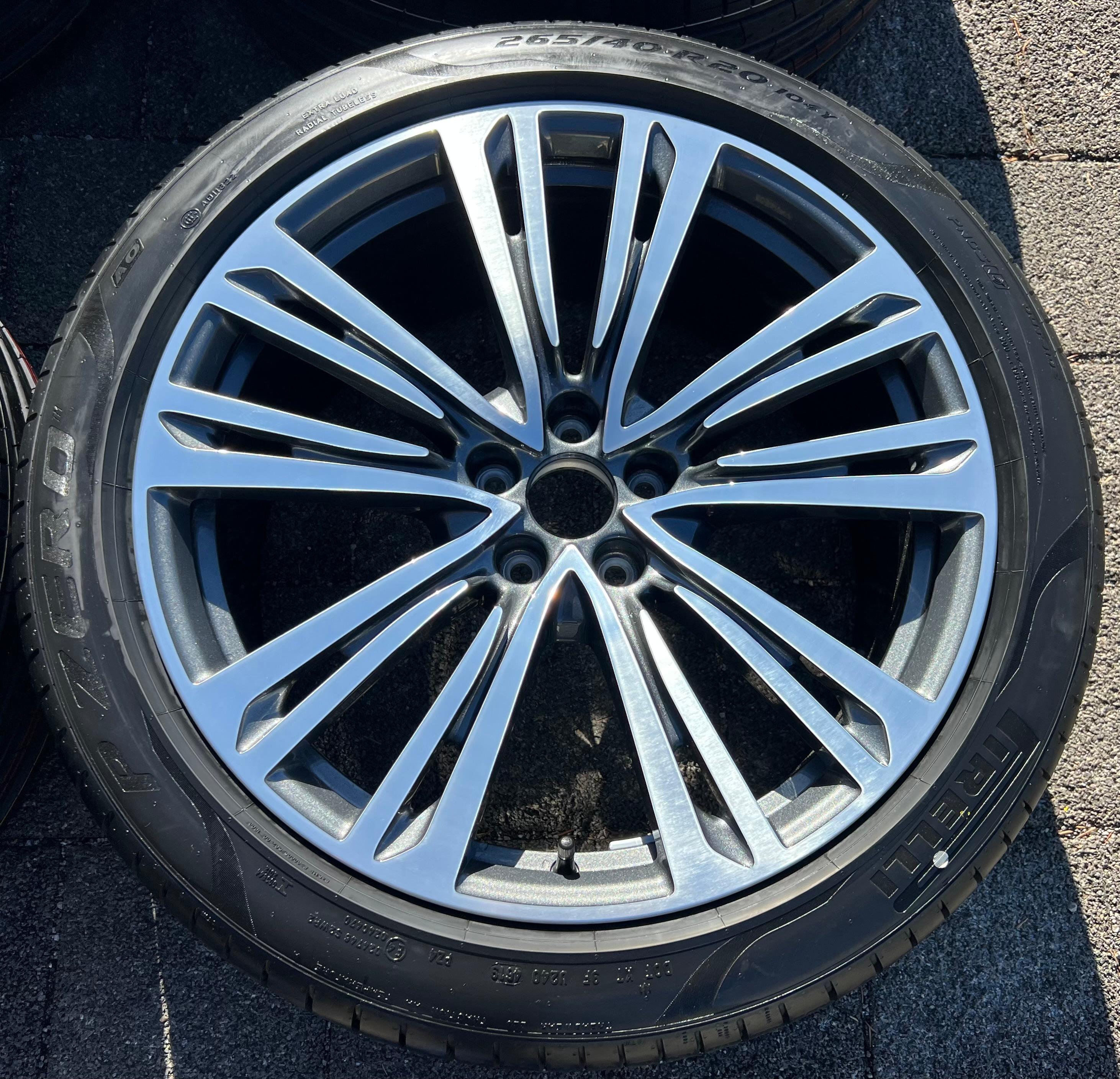 4 ORIGINAL 20" ALU SOMMERRÄDER AUDI A8 4N 4N0601025D 265/40R20 104Y PIRELLI NEU