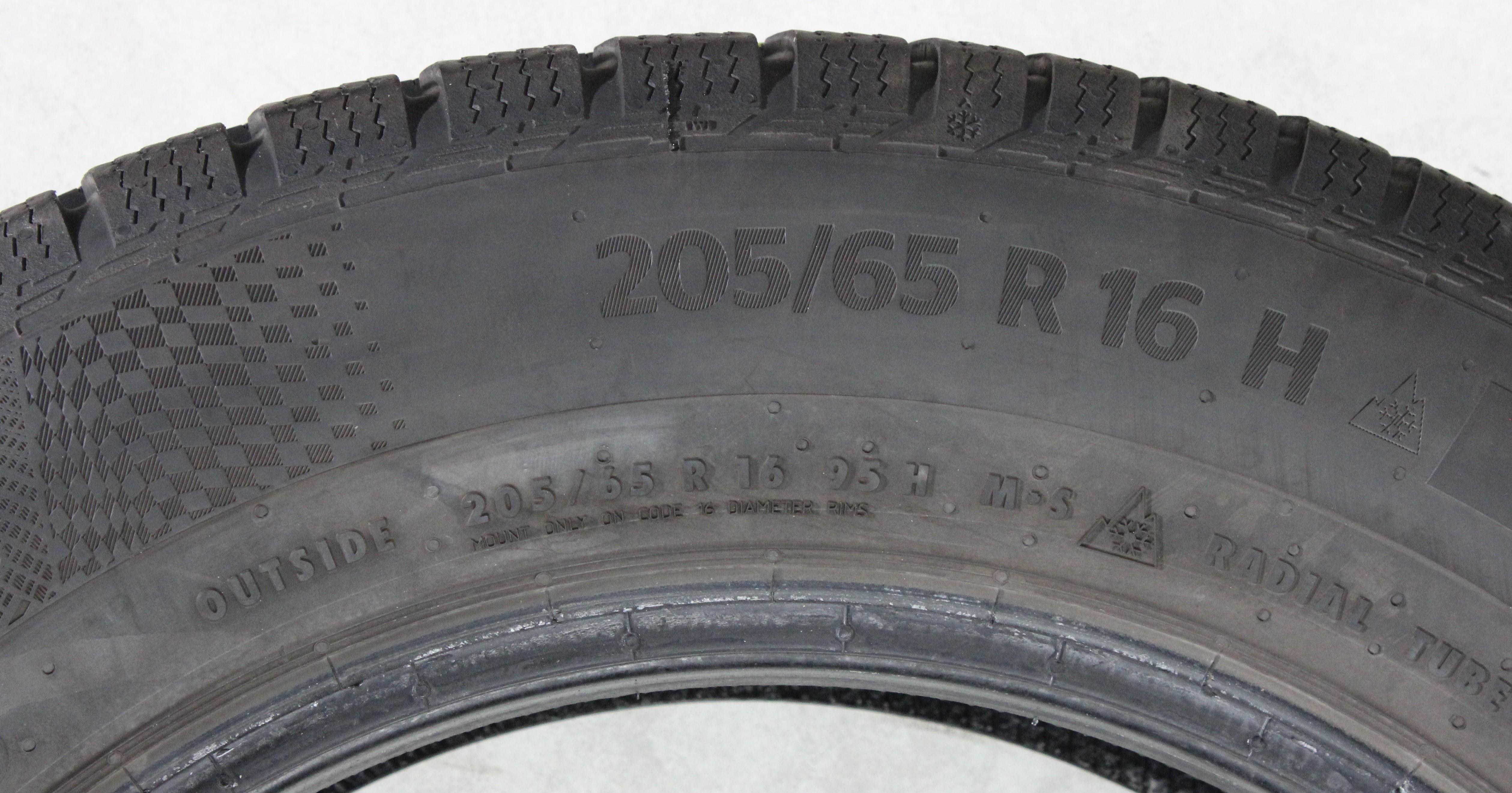 4 x 205/65R16 95H Winterreifen Continental Winter Contact TS860S* 2x4,5-5mm/2x5-5,5mm 2022