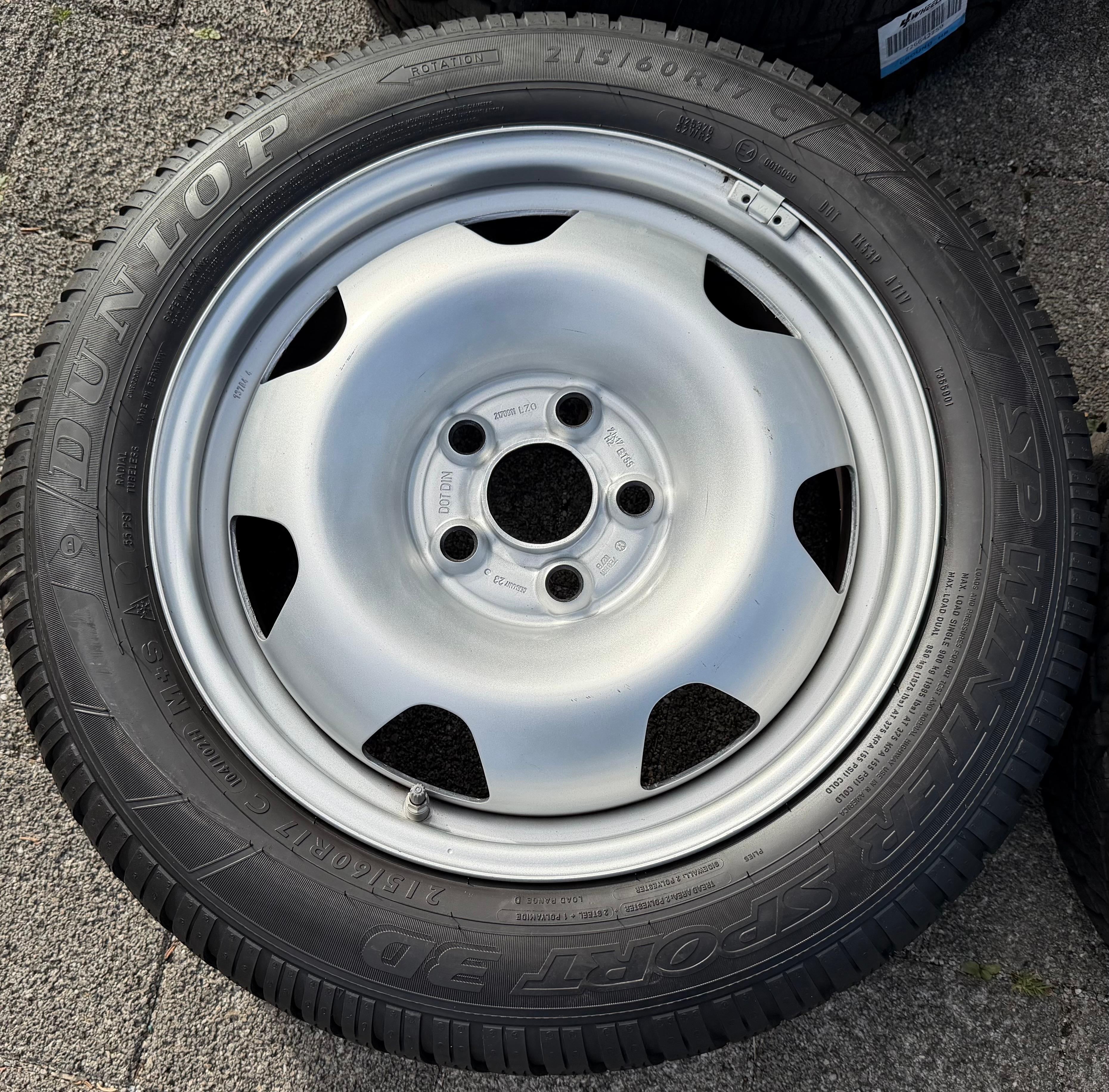 4 WINTERRÄDER 17" VW BUS T5 T6 T6.1 215/60R17C 104/102H DUNLOP 2024 RDKS