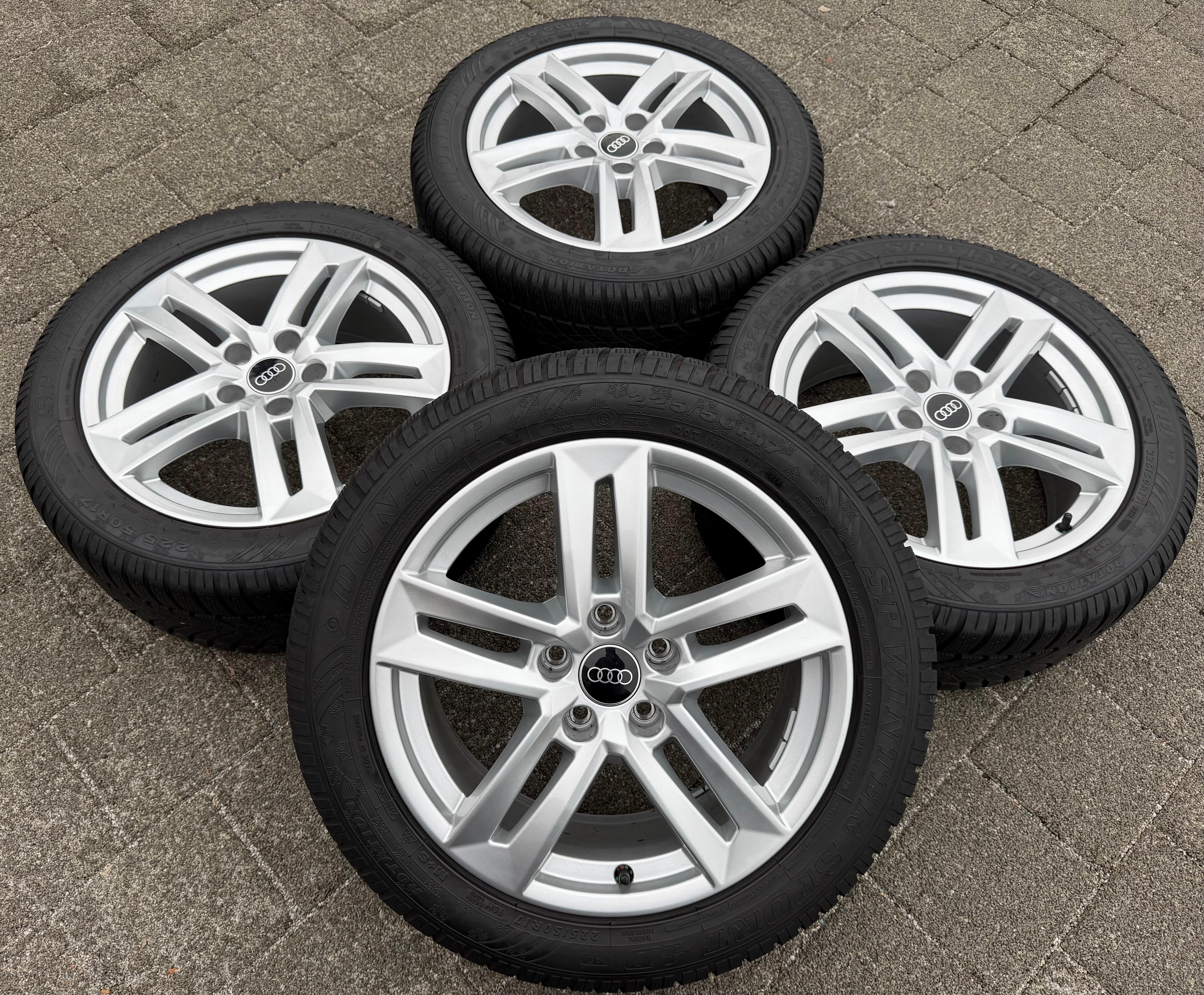 4 originele 17" lichtmetalen winterwielen Audi A4 B9 8W 8W0601025P 225/50R17 98H Dunlop 2024