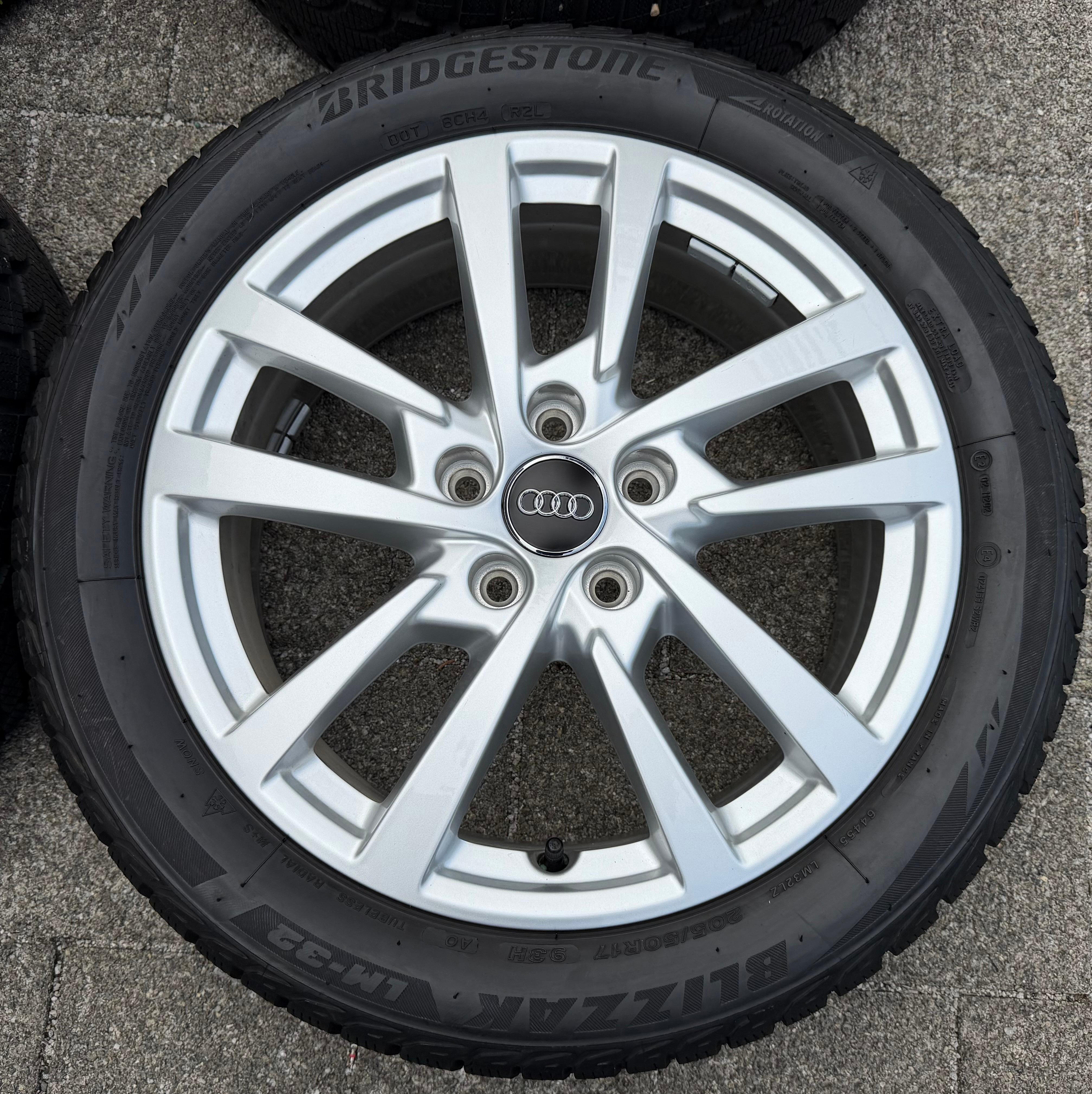 4 Original 17" Alu Winterräder Audi A3 S3 8V 8V0601025DH 205/50R17 93H Bridgestone