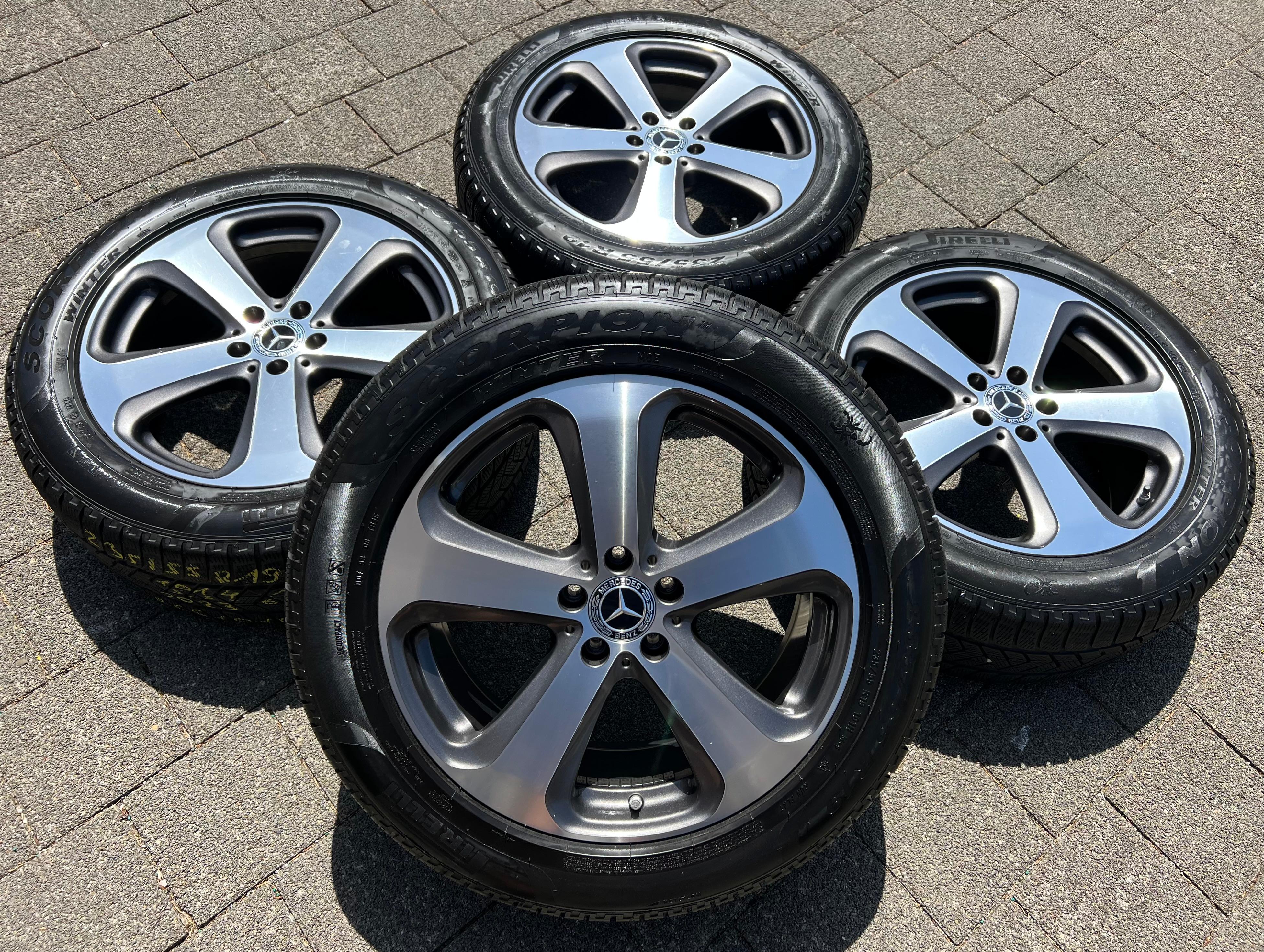 4 ORIGINAL ALU 19" WINTERRÄDER MERCEDES GLC KLASSE X253 235/55R19 101H PIRELLI