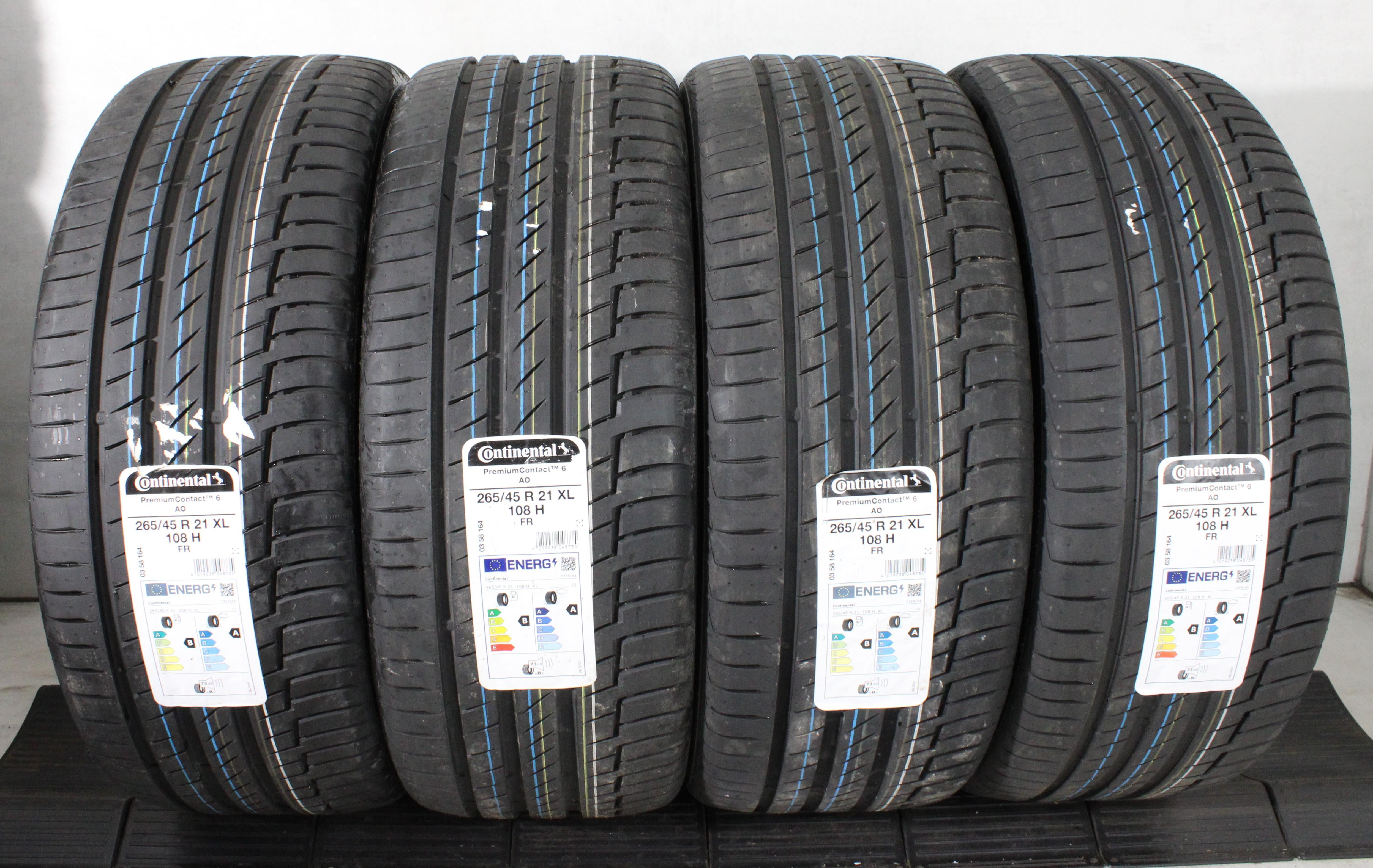 4 x 265/45R21 108H Sommerreifen Continental Premium Contact 6 AO 2022 XL NEU
